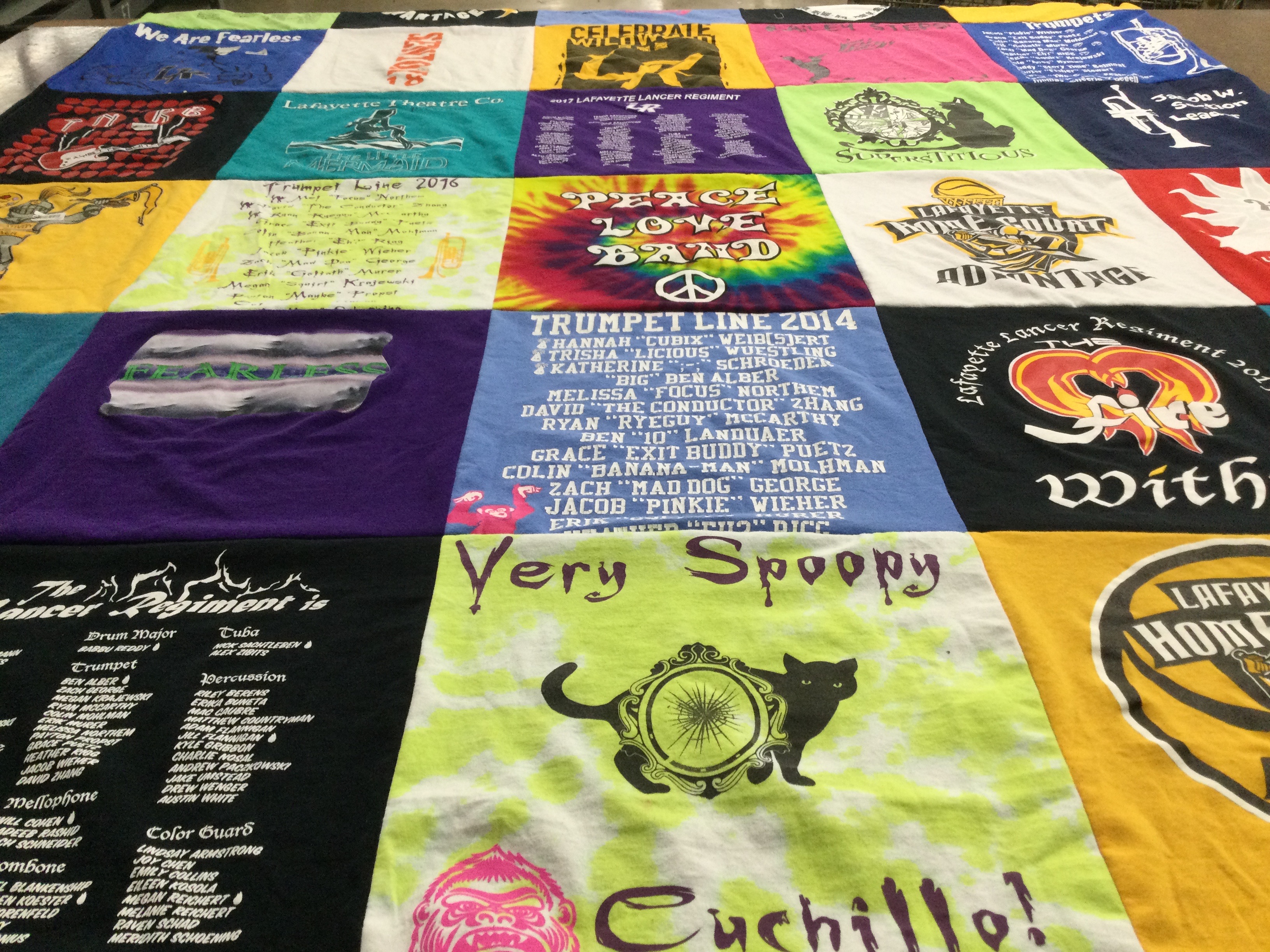 T-shirt quilt featuring lancer regiment by Carmen from MO