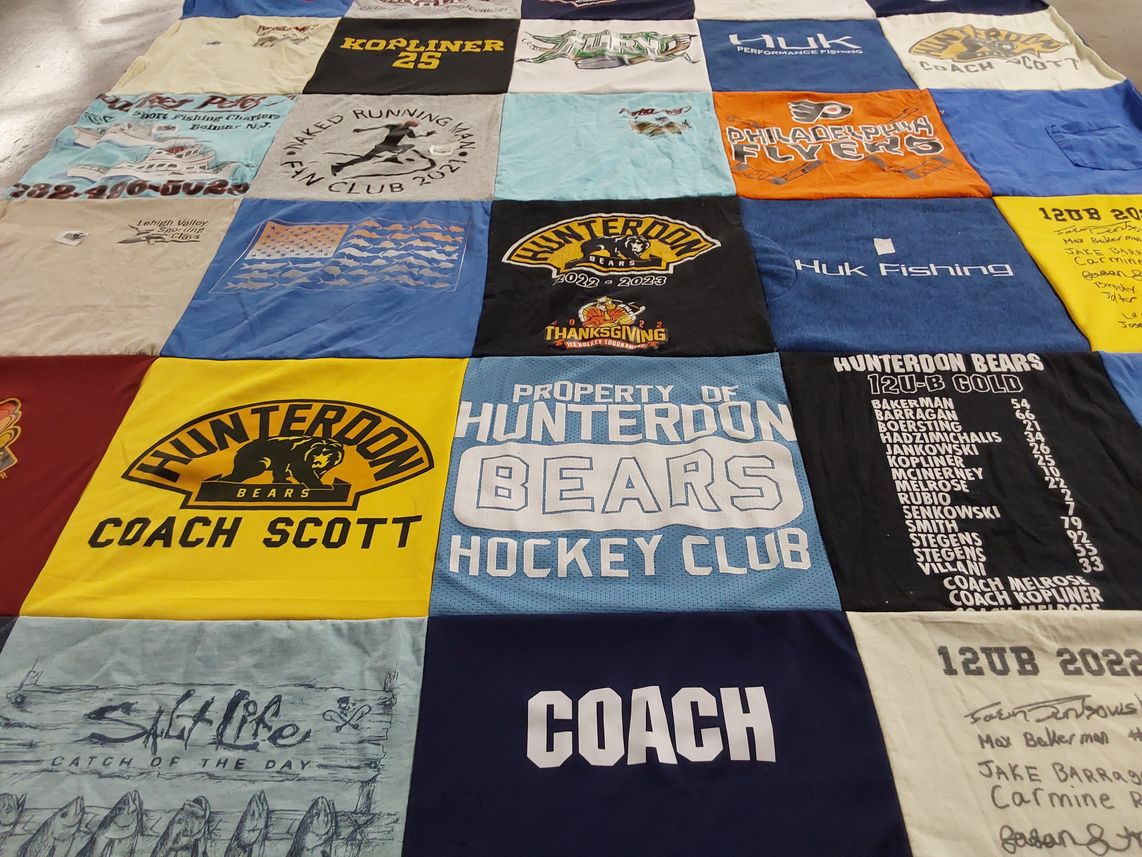 T-shirt quilt featuring hunterdon bears hockey club by Kimberly from NJ
