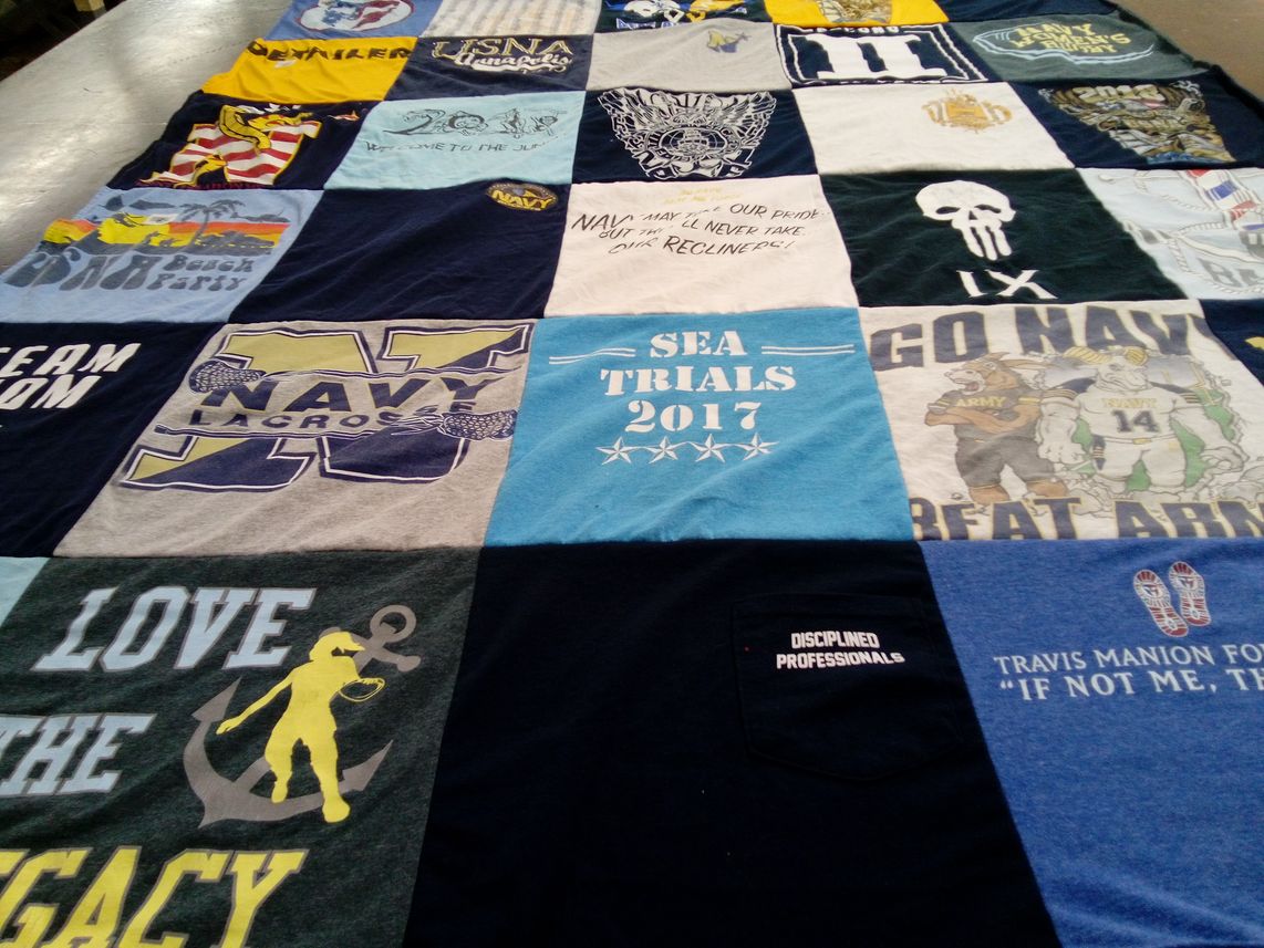T-shirt quilt from united states naval academy by veronica from FL