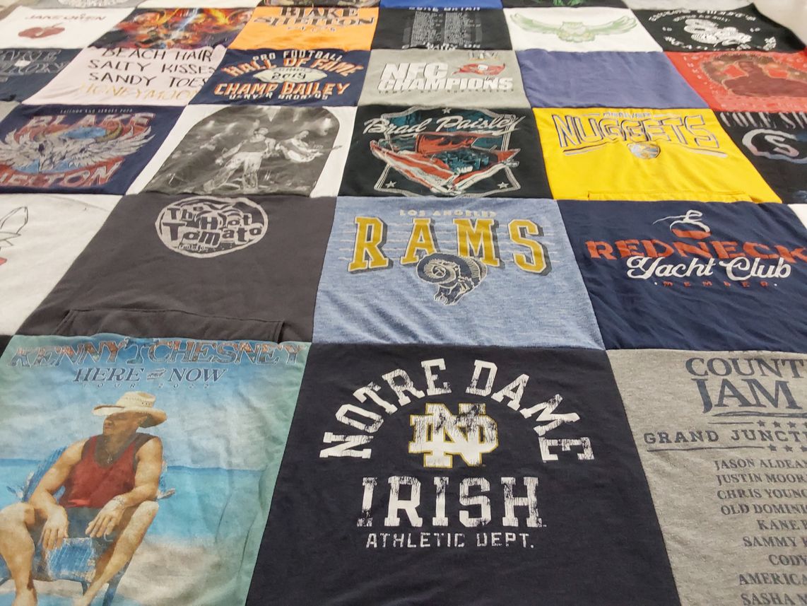 T-shirt quilt featuring colorado state university rams by Samantha from CO