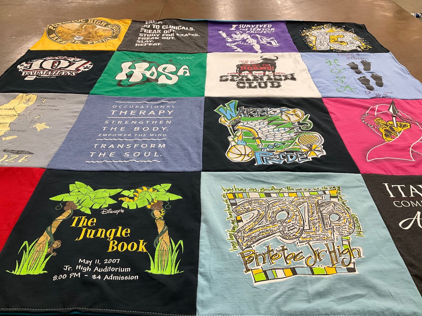 T-shirt quilt featuring warriors by Cynthia from MS