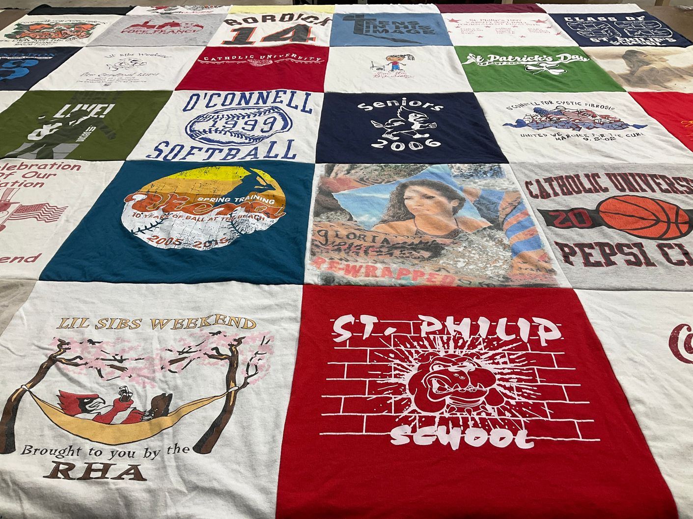 T-shirt quilt featuring catholic university basketball by Mary from MD