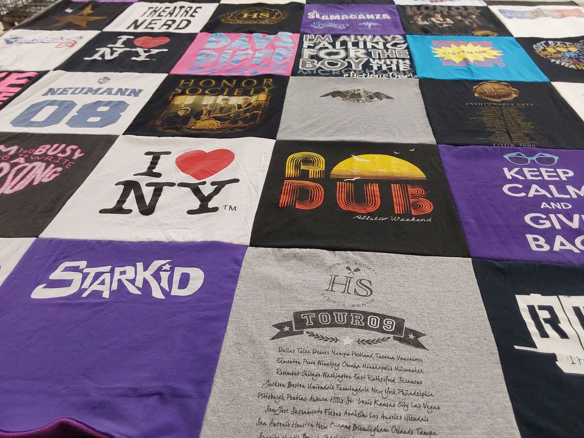 T-shirt quilt from neumann university by Sara from FL