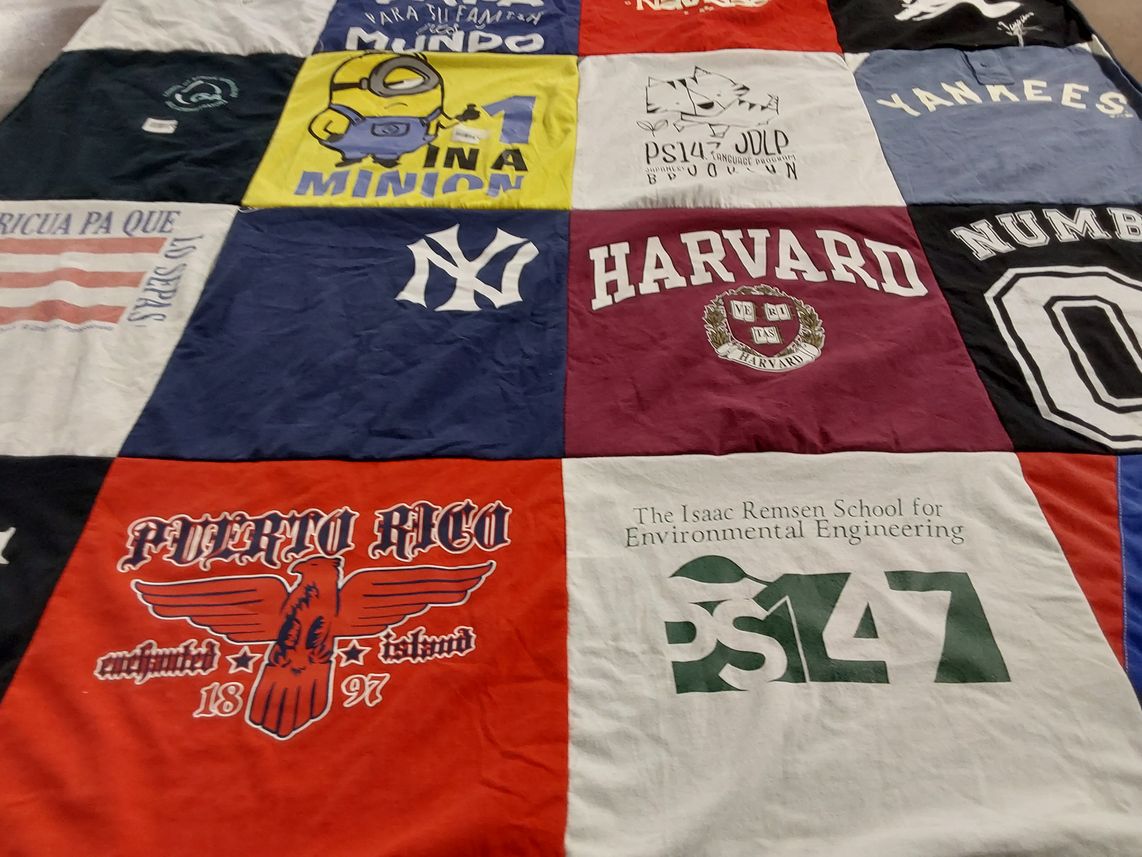 T-shirt quilt featuring new york yankees by Sandra from FL