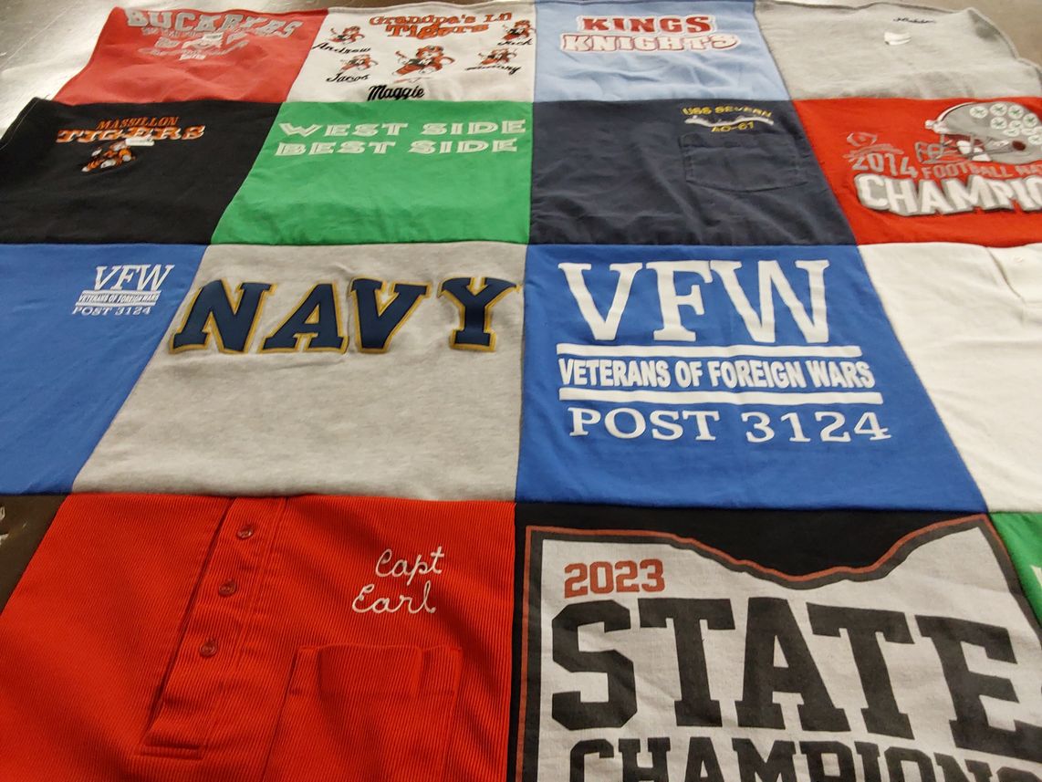 T-shirt quilt from masillon tigers, west side by Debby from OH
