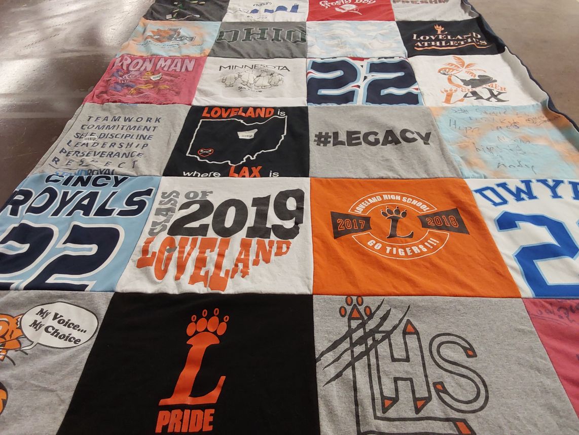 T-shirt quilt featuring cincy royals by CATHERINE from OH