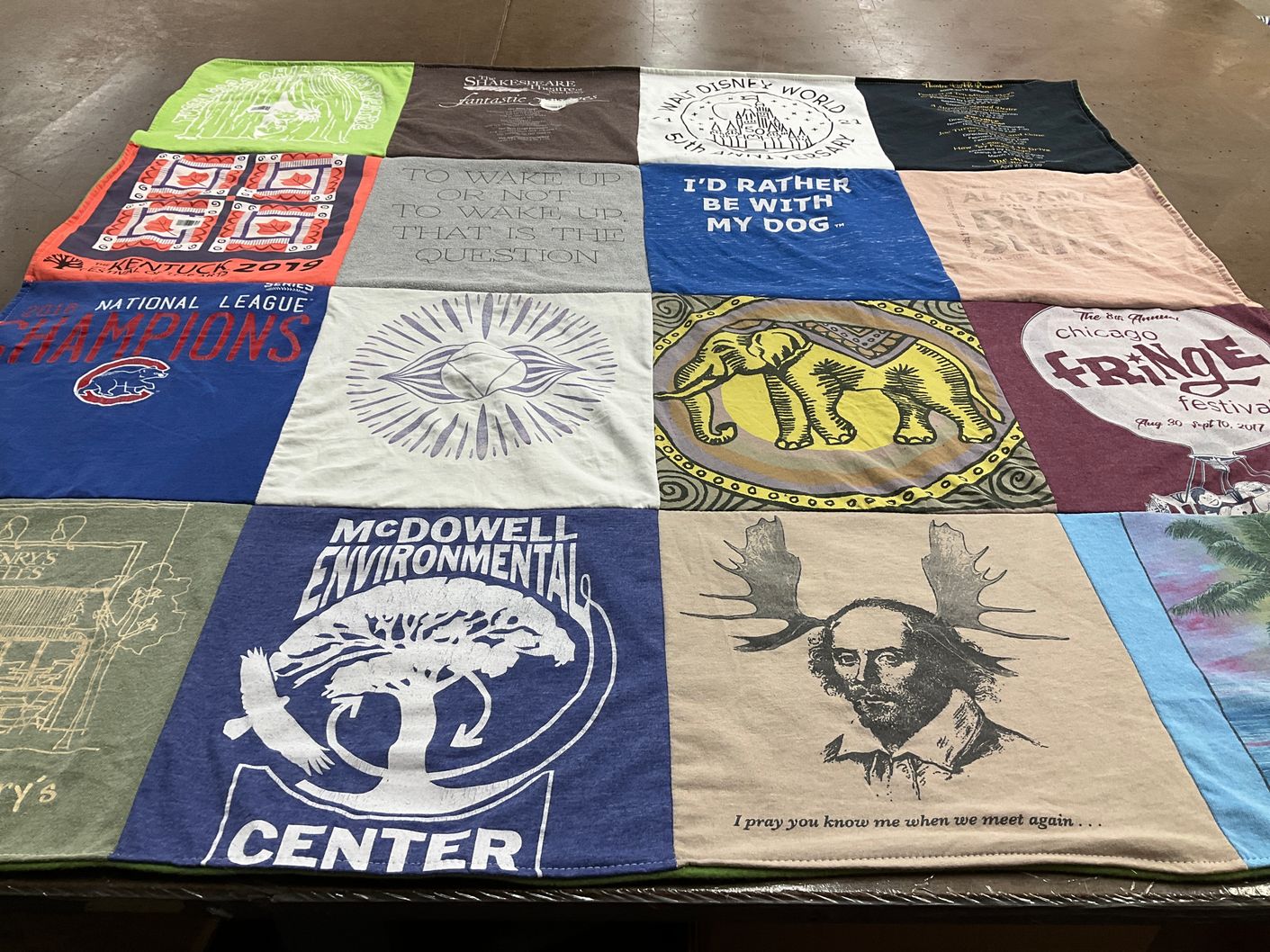 T-shirt quilt featuring chicago cubs by Lindsay from CA