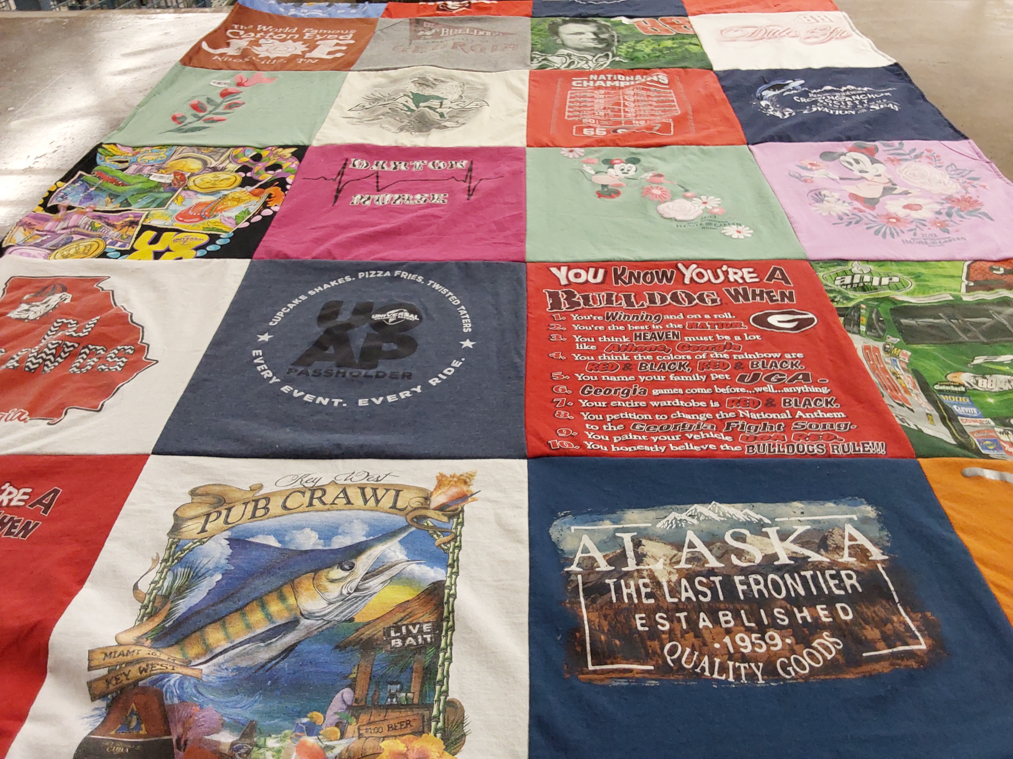 T-shirt quilt featuring georgia bulldogs by Christie from GA