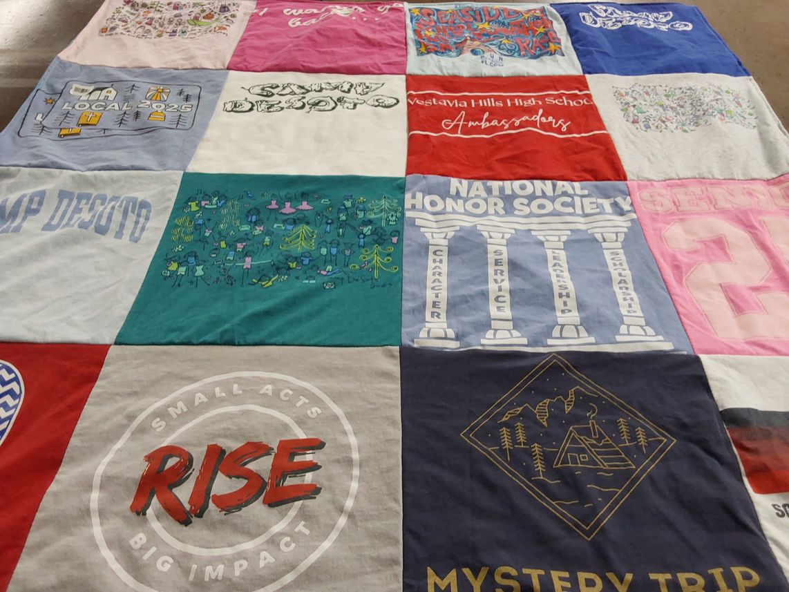 T-shirt quilt from vestavia hills high school by Mary from AL
