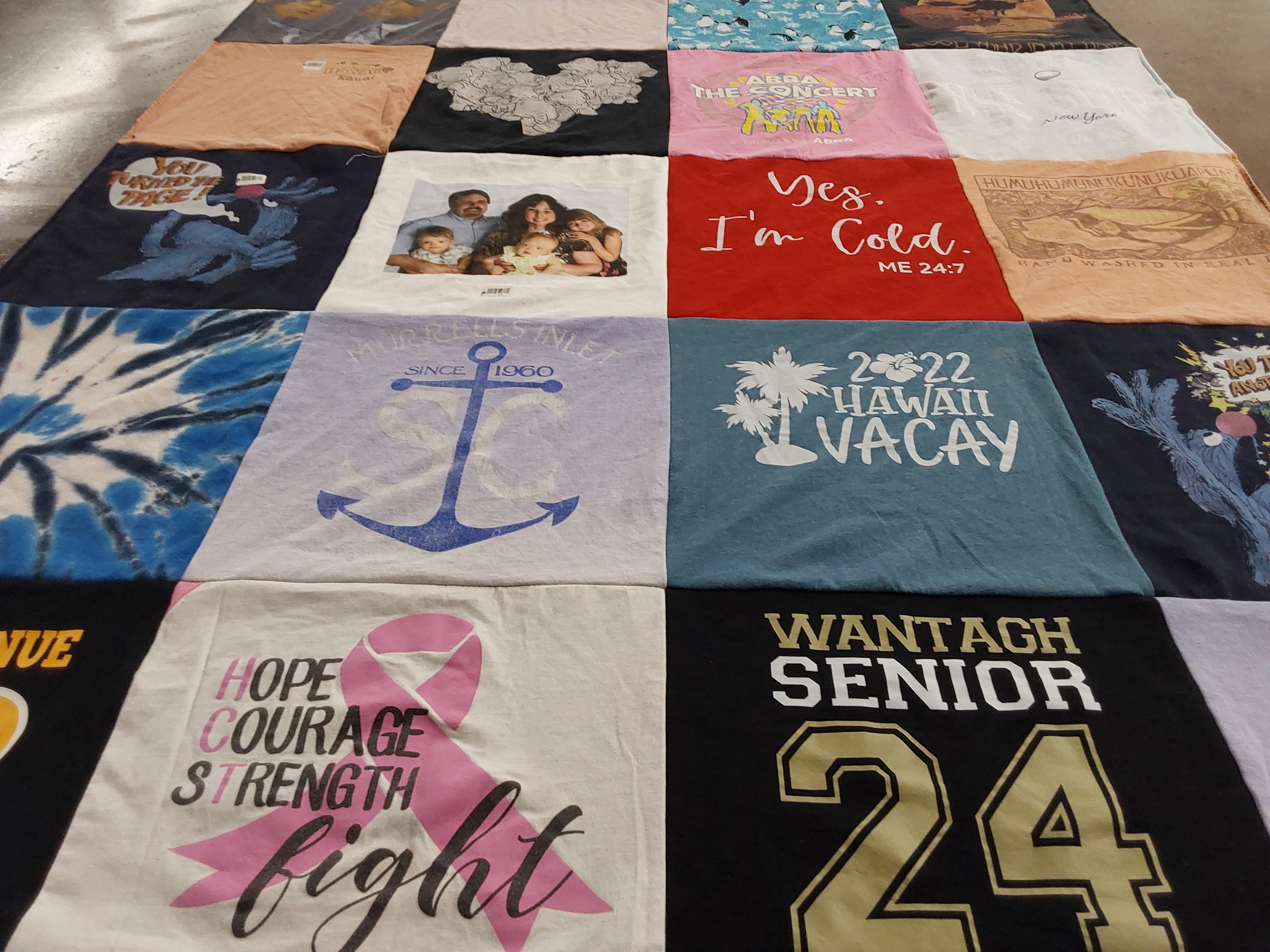 T-shirt quilt from wantagh high school by Robert from NY