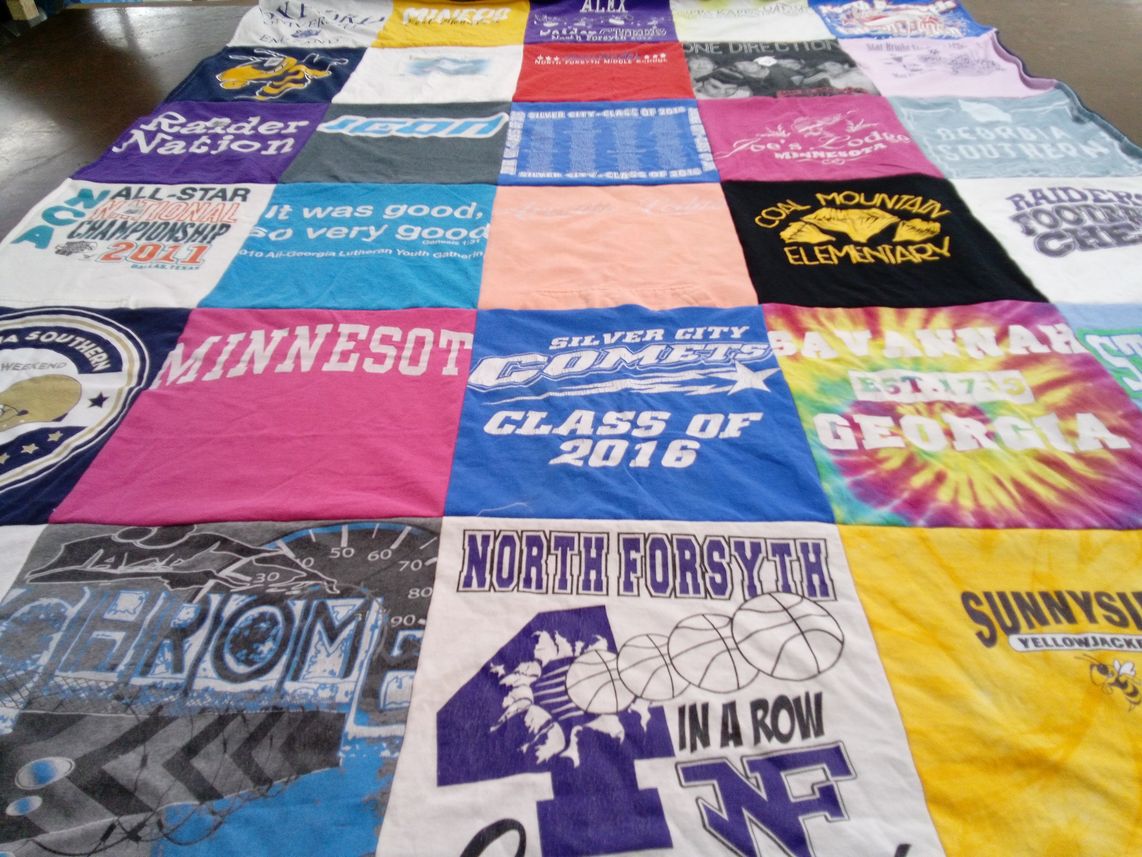 T-shirt quilt featuring raiders football team, silver city comet by Elizabeth from GA