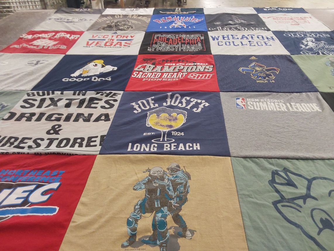T-shirt quilt featuring sacred heart university, northeast conference by Denise from ME