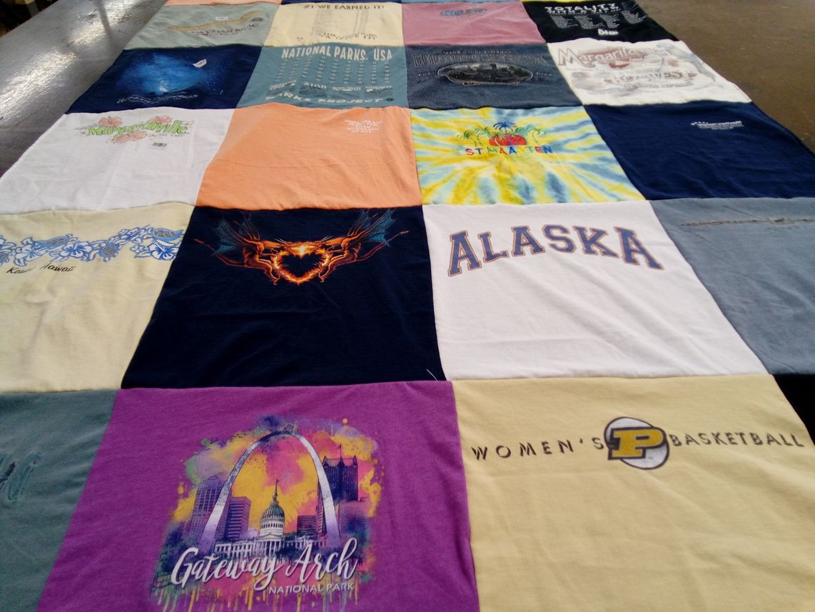 T-shirt quilt featuring purdue women's basketball by Carol from IN
