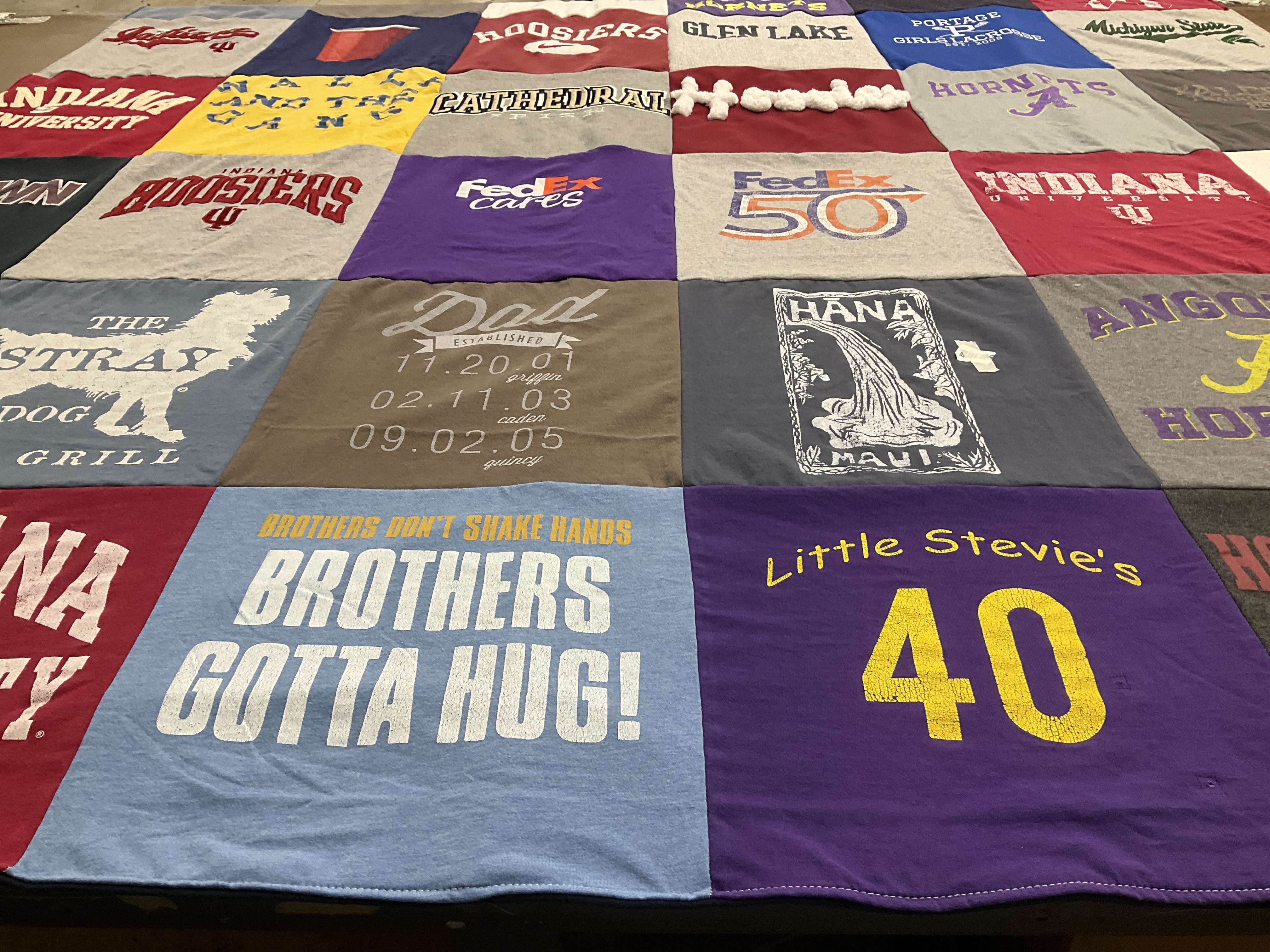 T-shirt quilt from indiana university by Thomas from MI