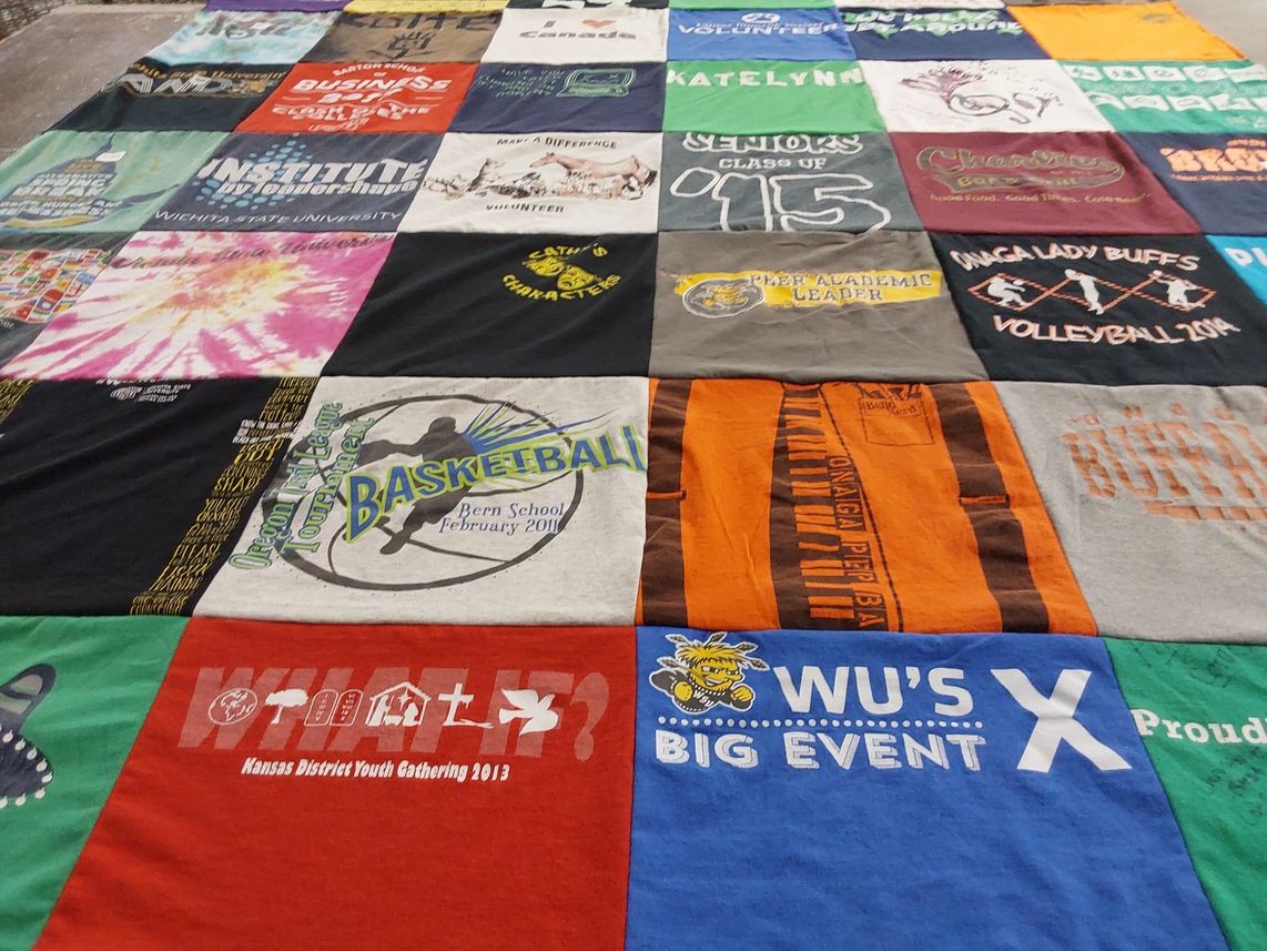 T-shirt quilt featuring buffaloes volleyball by Katelynn from KS