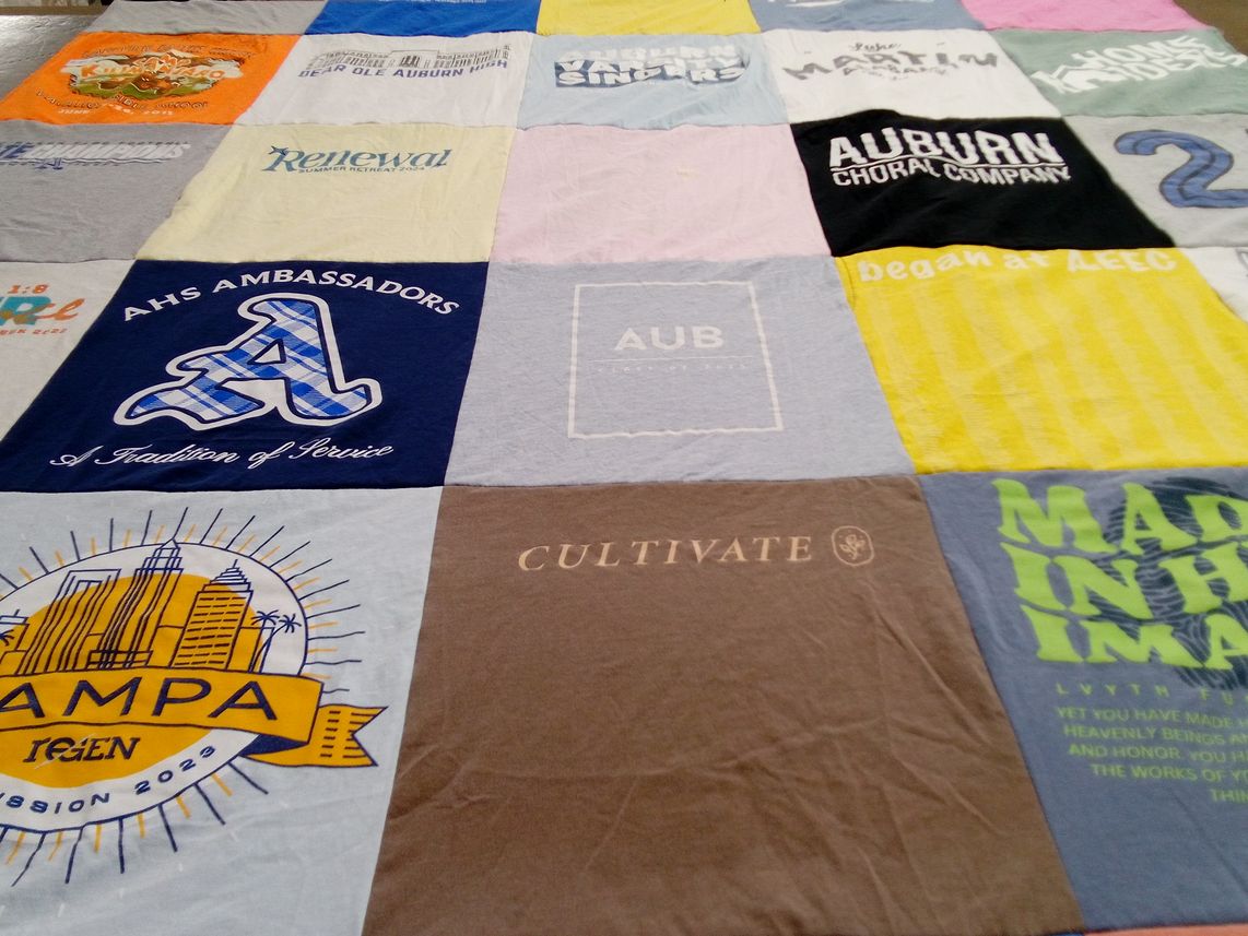 T-shirt quilt from auburn university by Kara from AL