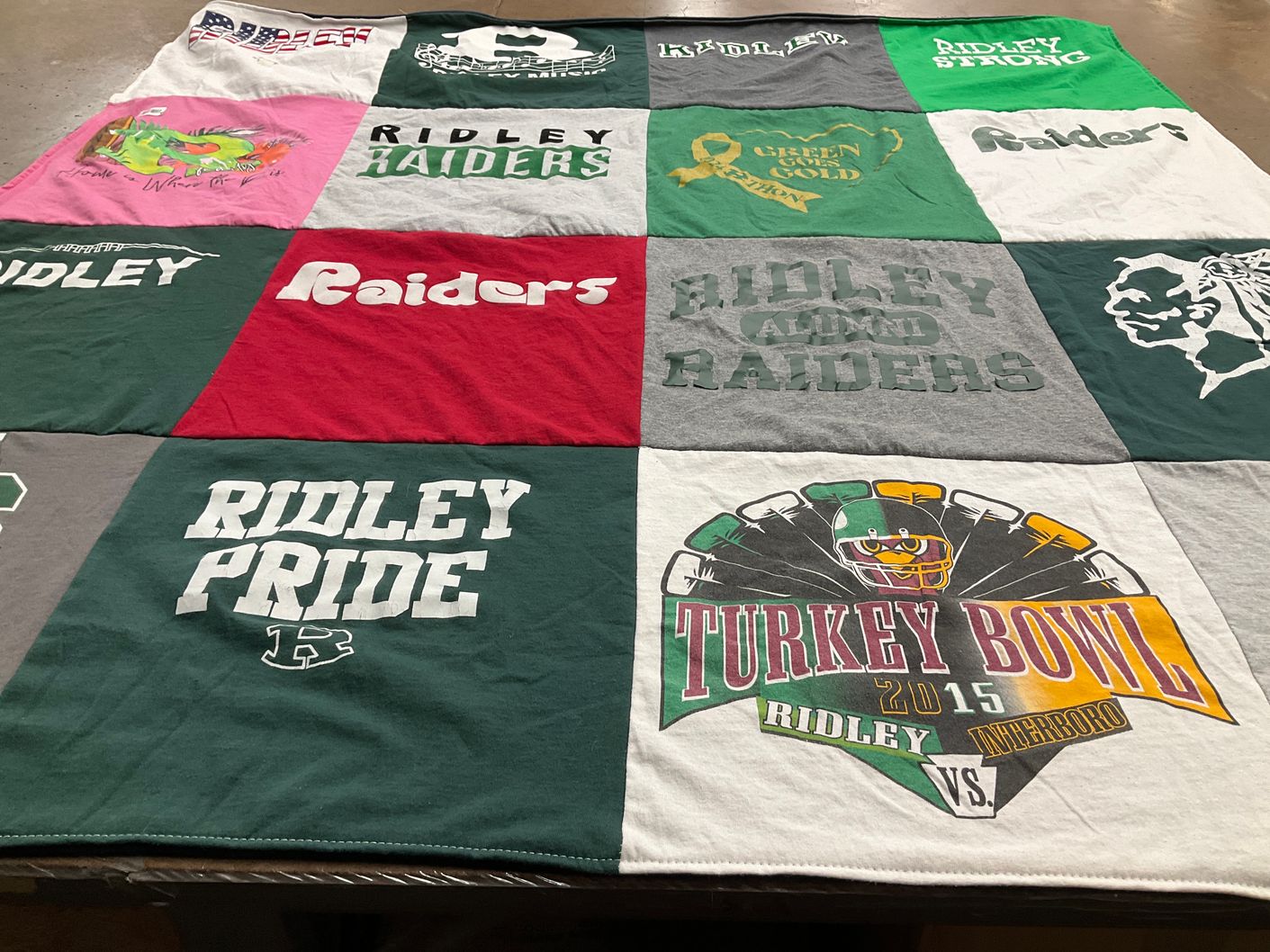 T-shirt quilt featuring ridley raiders by John from PA