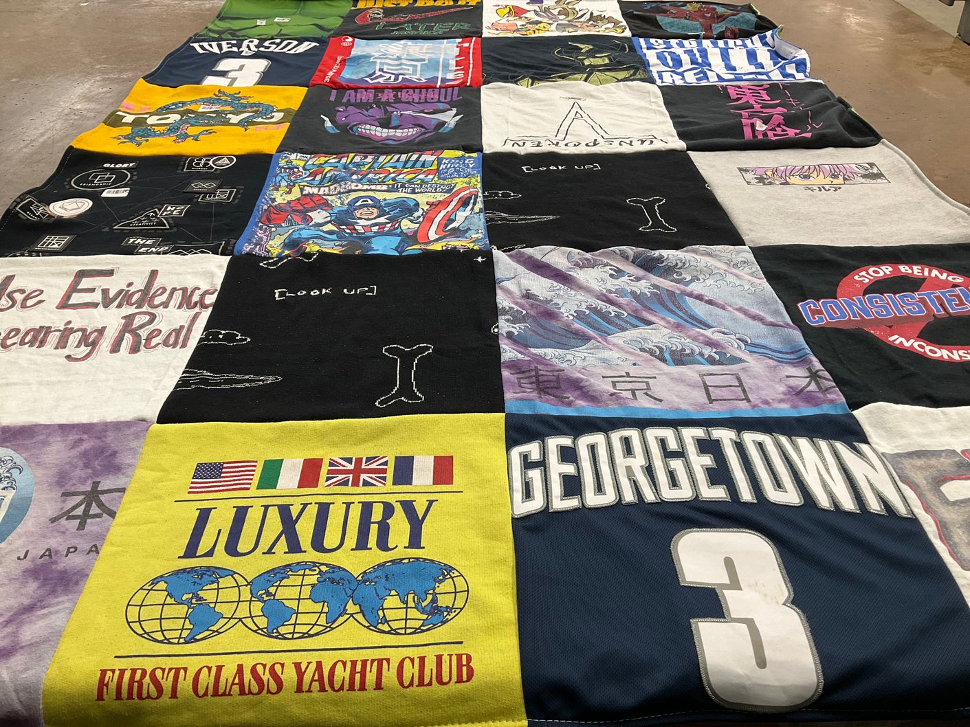 T-shirt quilt from georgetown university by Brittanny from TX
