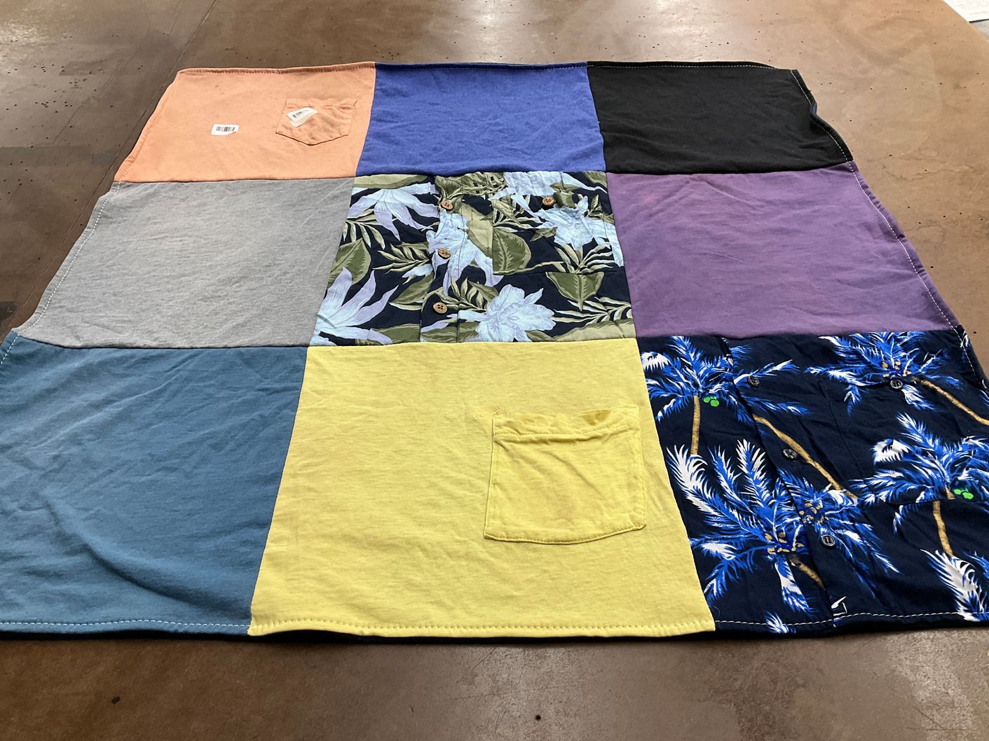 T-shirt quilt with quilting themes by Leslie from NV