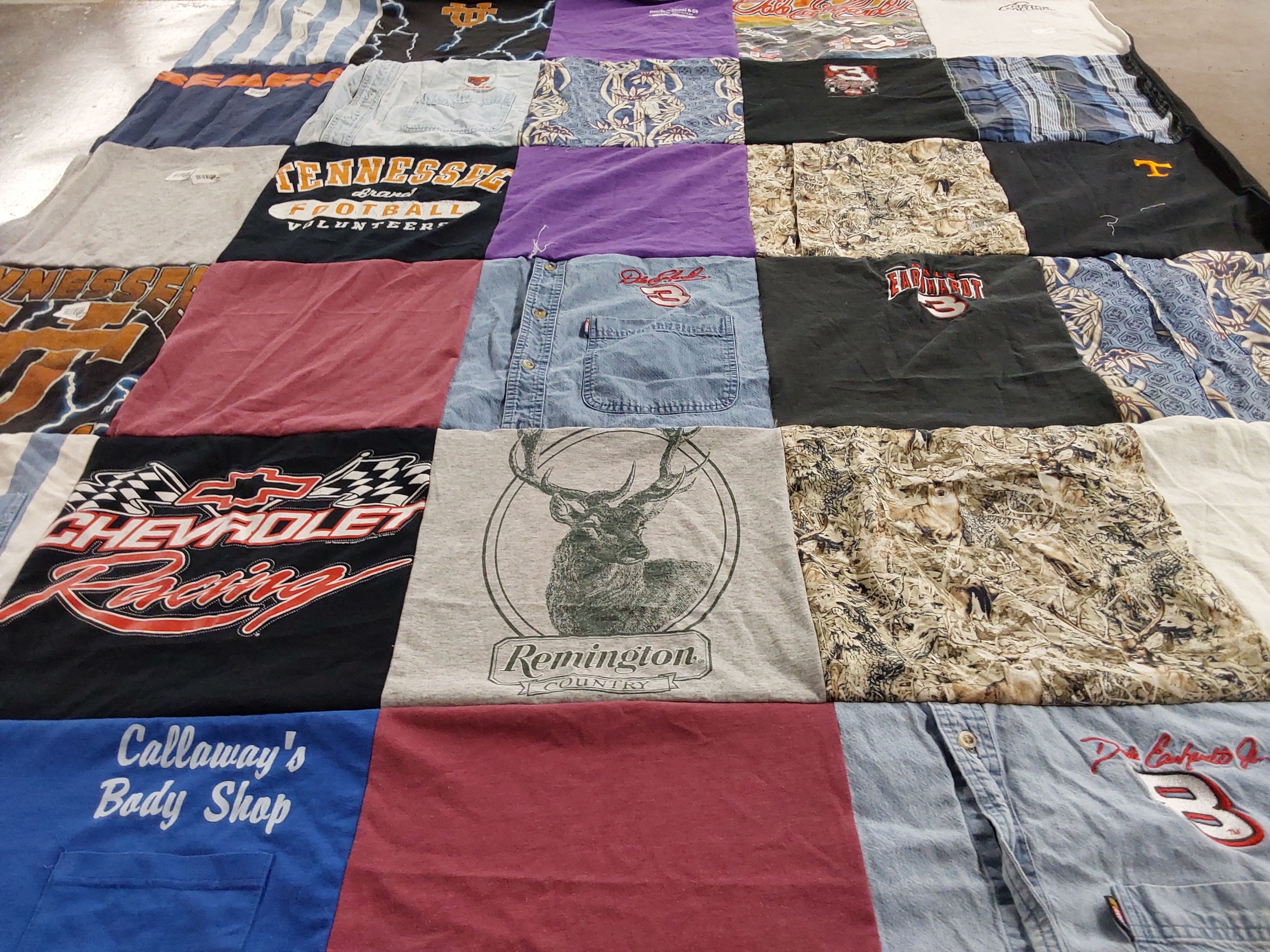 T-shirt quilt from university of tennessee by Chelsey from TN