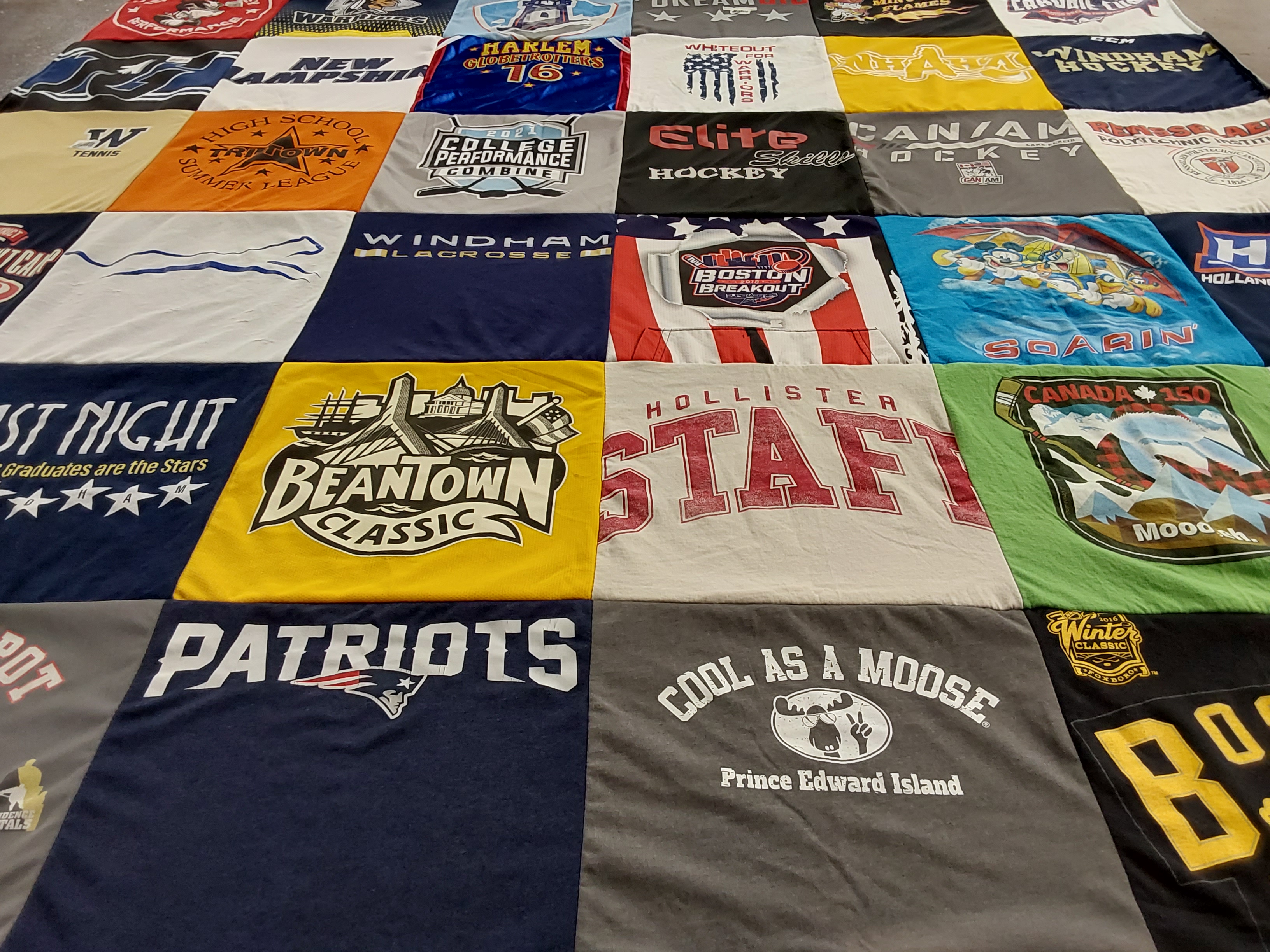 T-shirt quilt featuring new england patriots by Kathleen from NH