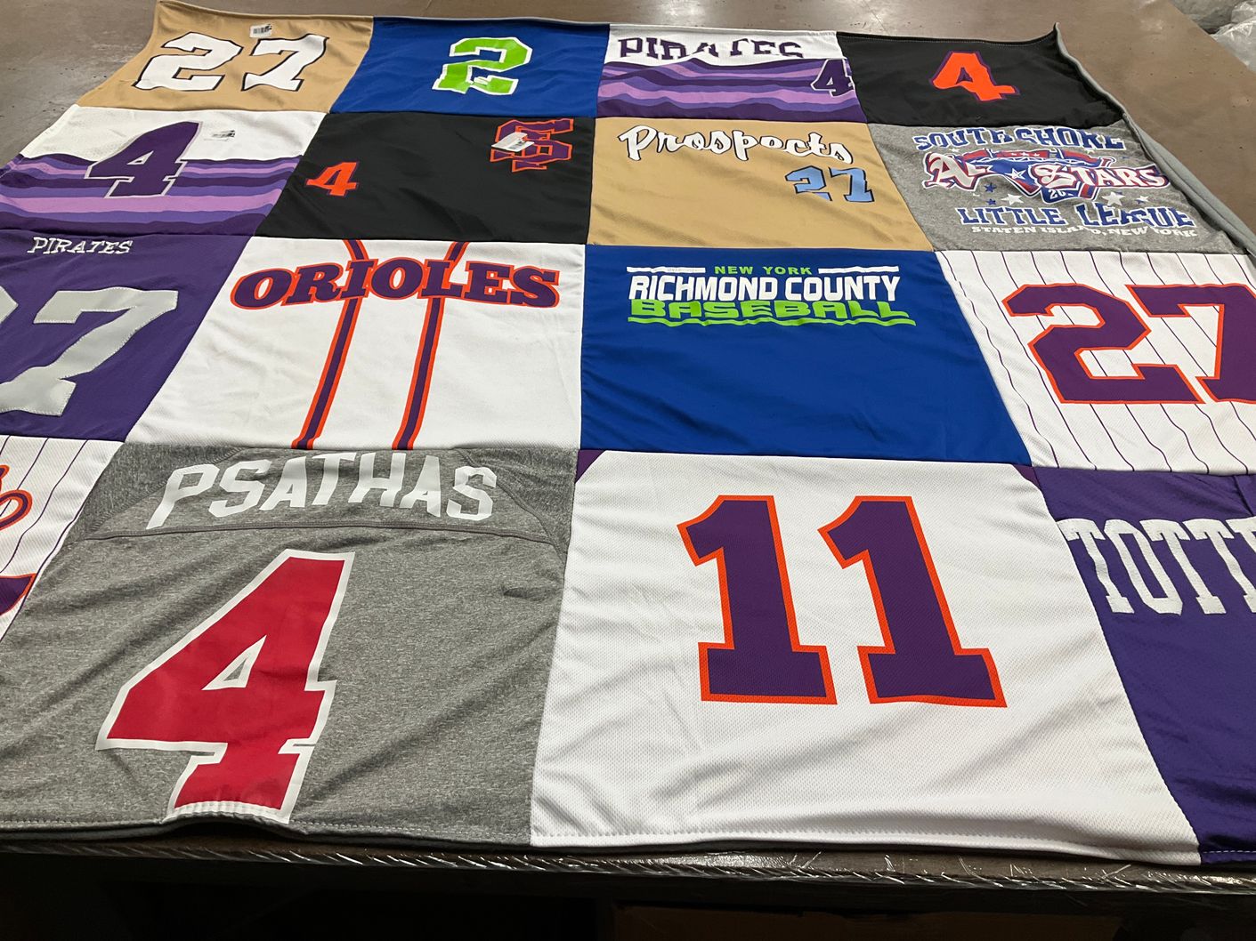 T-shirt quilt featuring pirates, prospects by Michael from NY