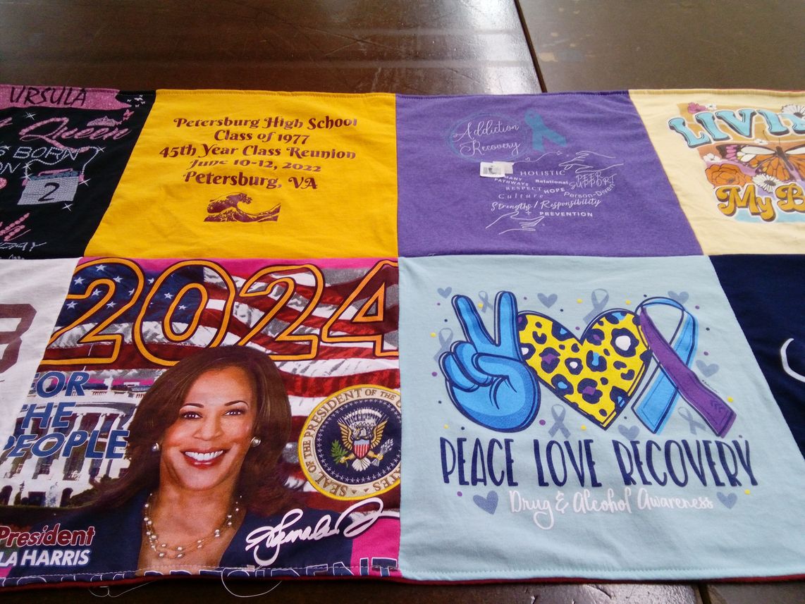 T-shirt quilt from petersburg high school by Veronica from VA