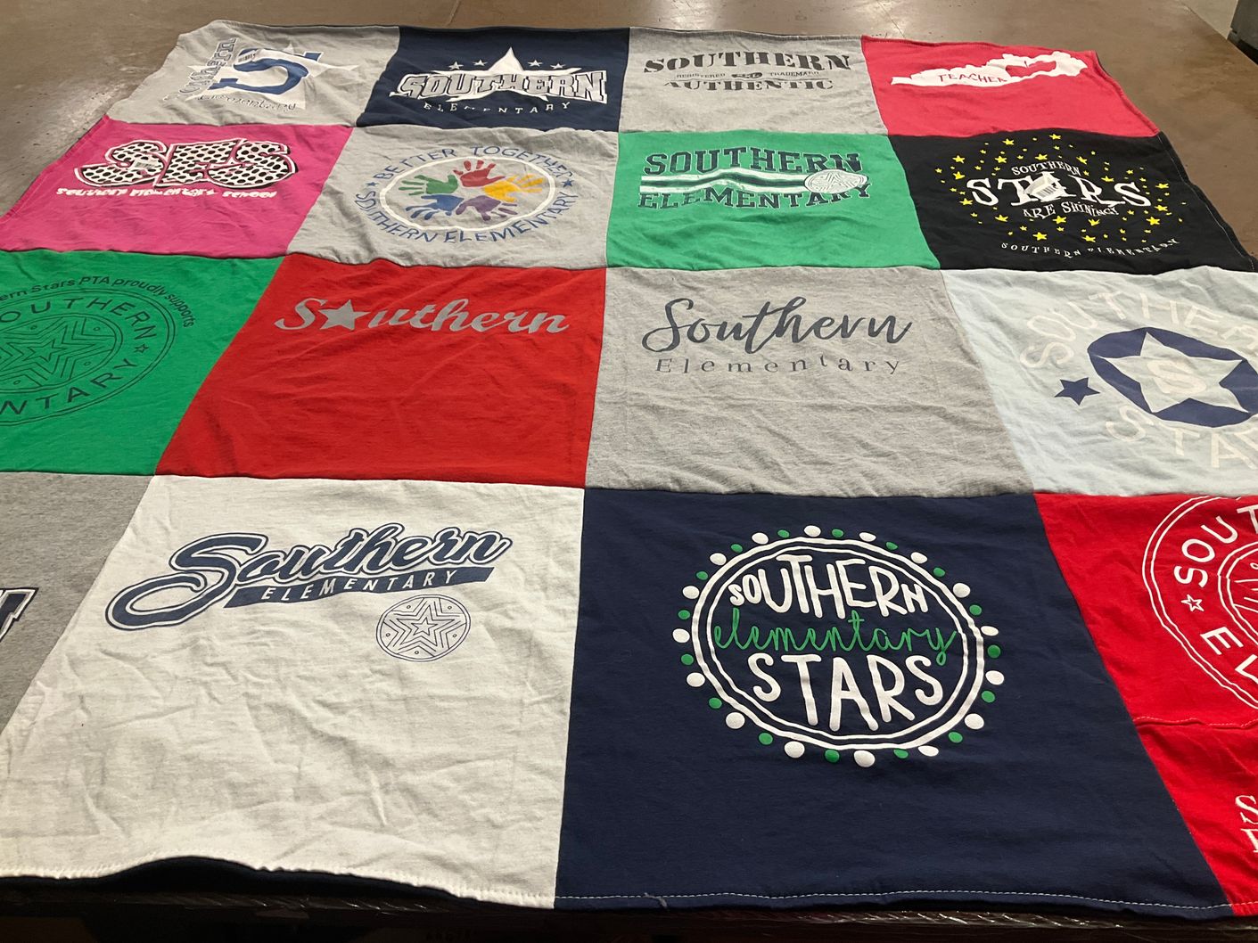 T-shirt quilt from southern elementary school by che from KY