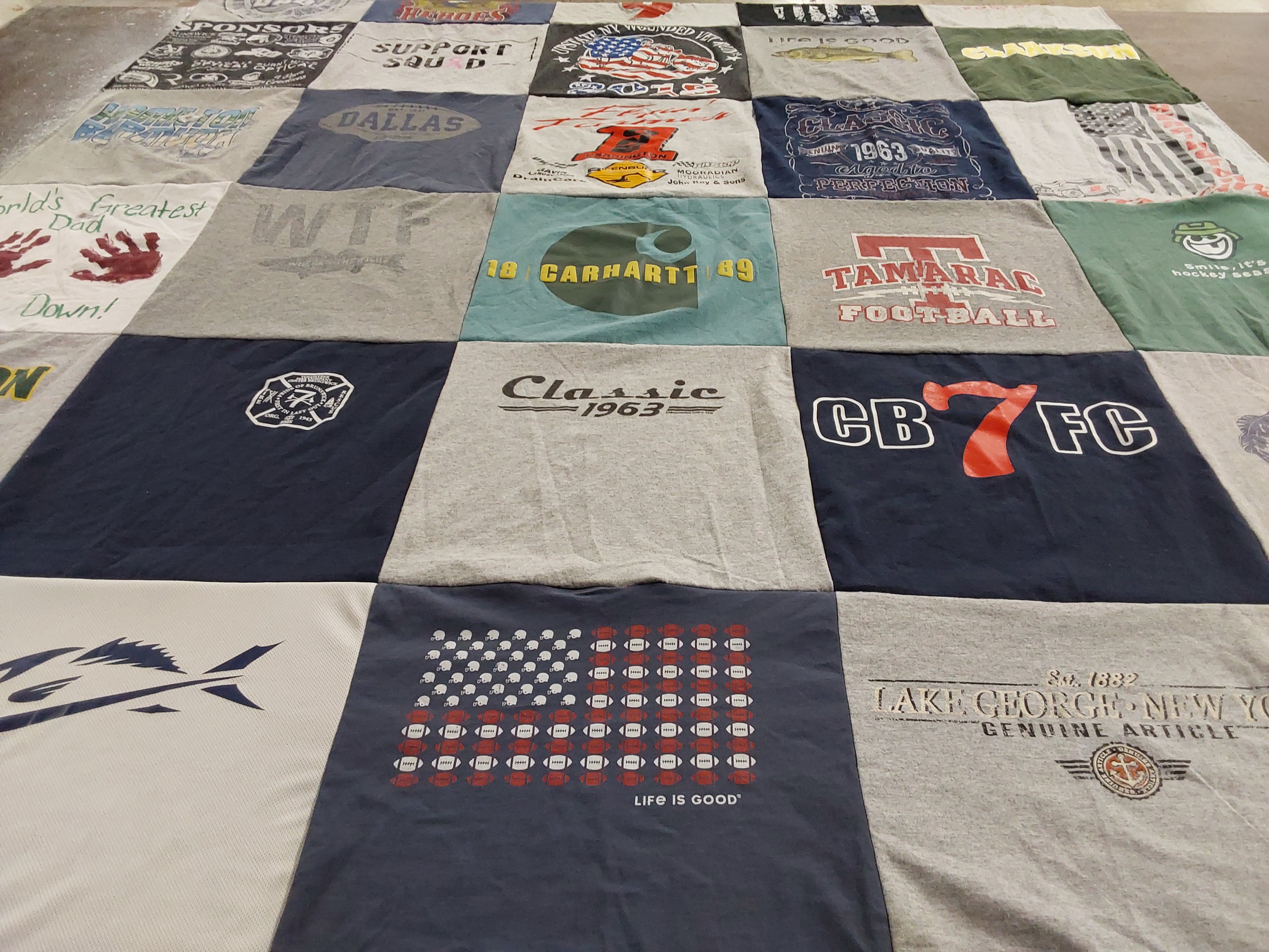 T-shirt quilt from tamarac high school college by Jennifer from NY