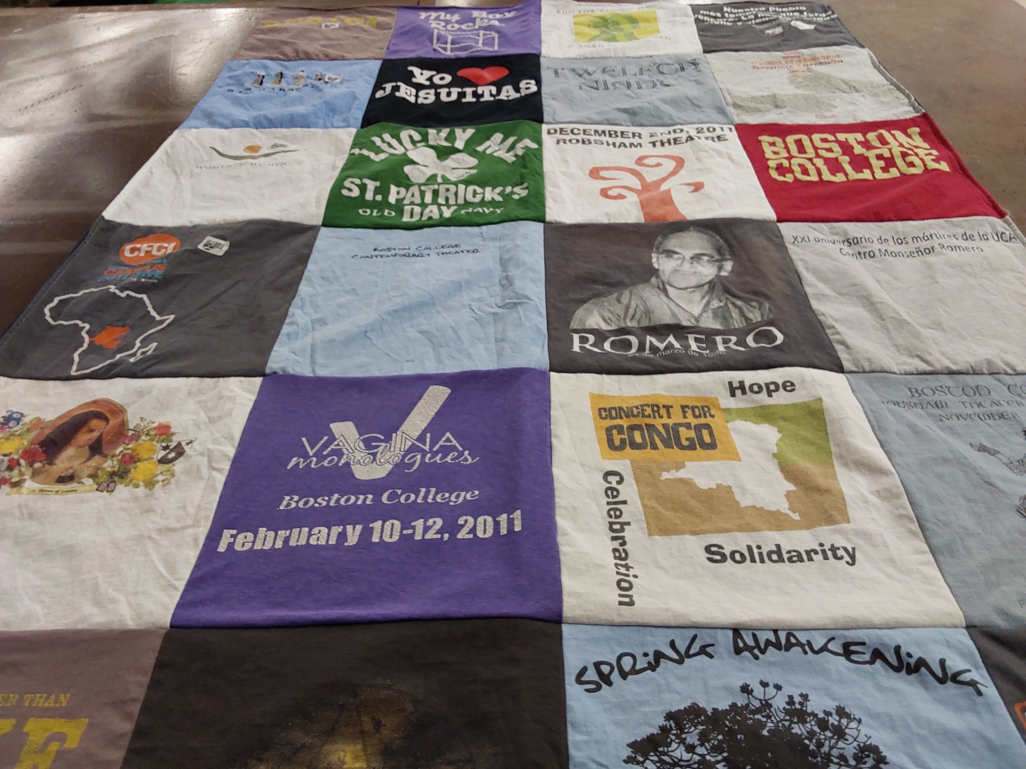 T-shirt quilt from boston college by Tarun from NY