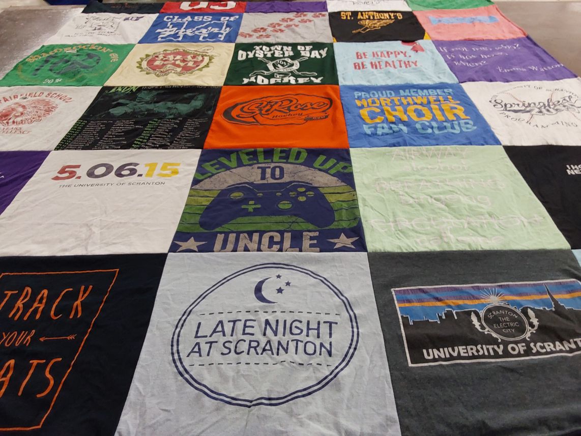 T-shirt quilt from the university of scranton by Joseph from NY