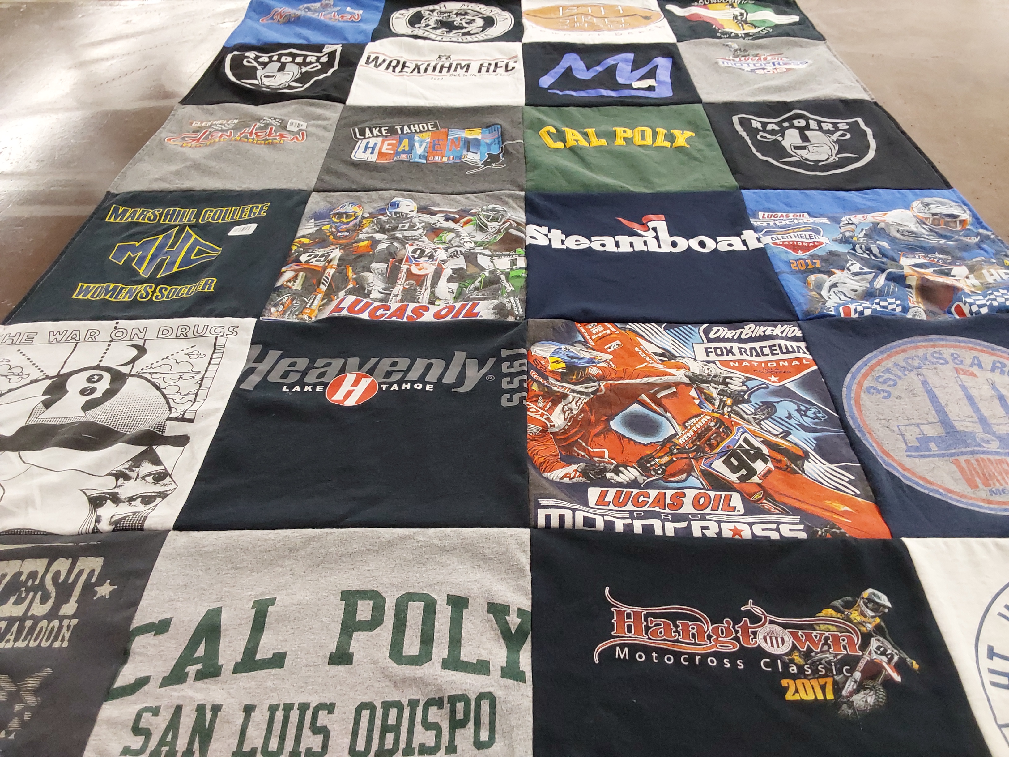 T-shirt quilt featuring raiders by Janelle from CA