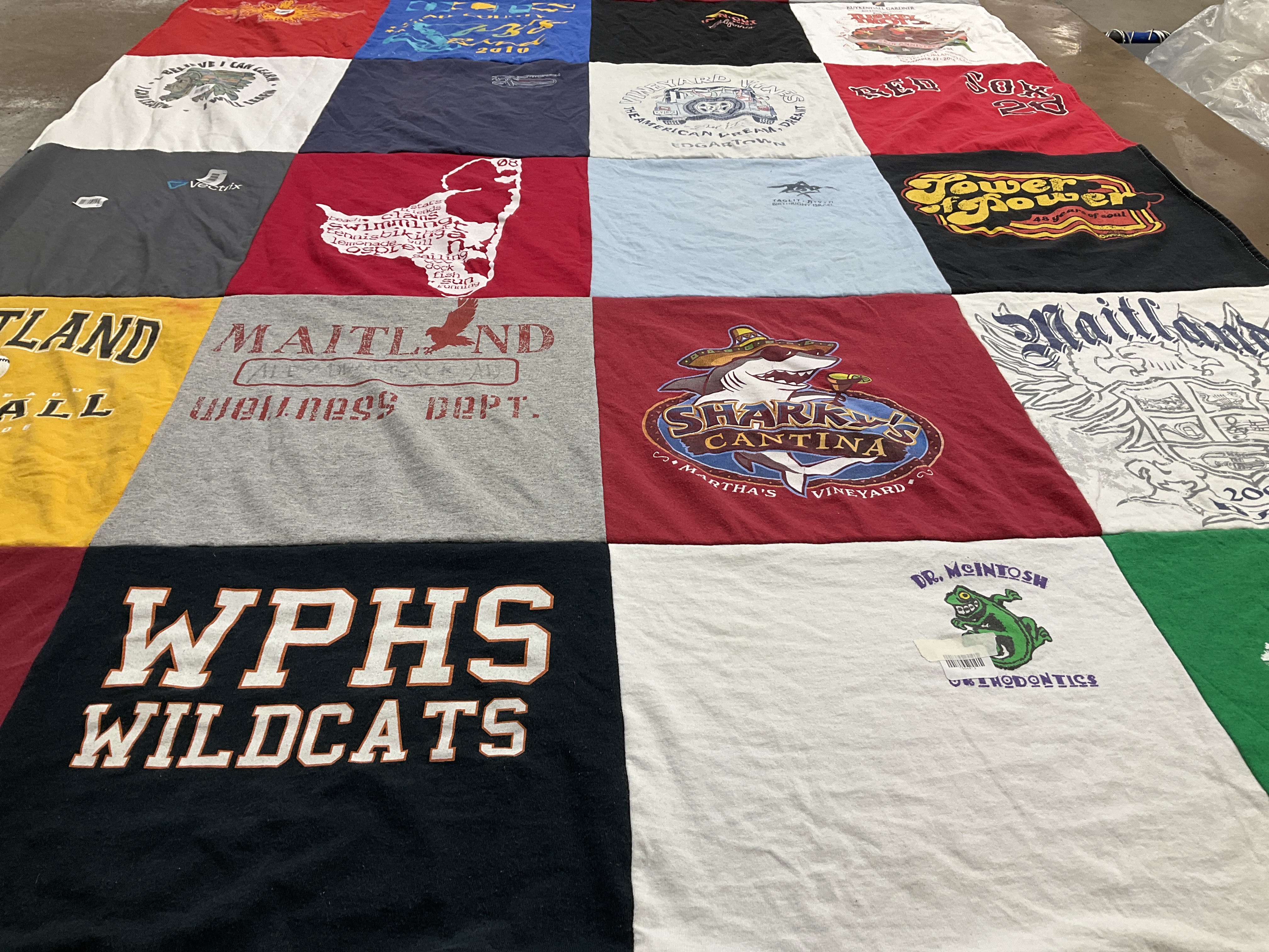 T-shirt quilt from winter park high school by Tracey from CA