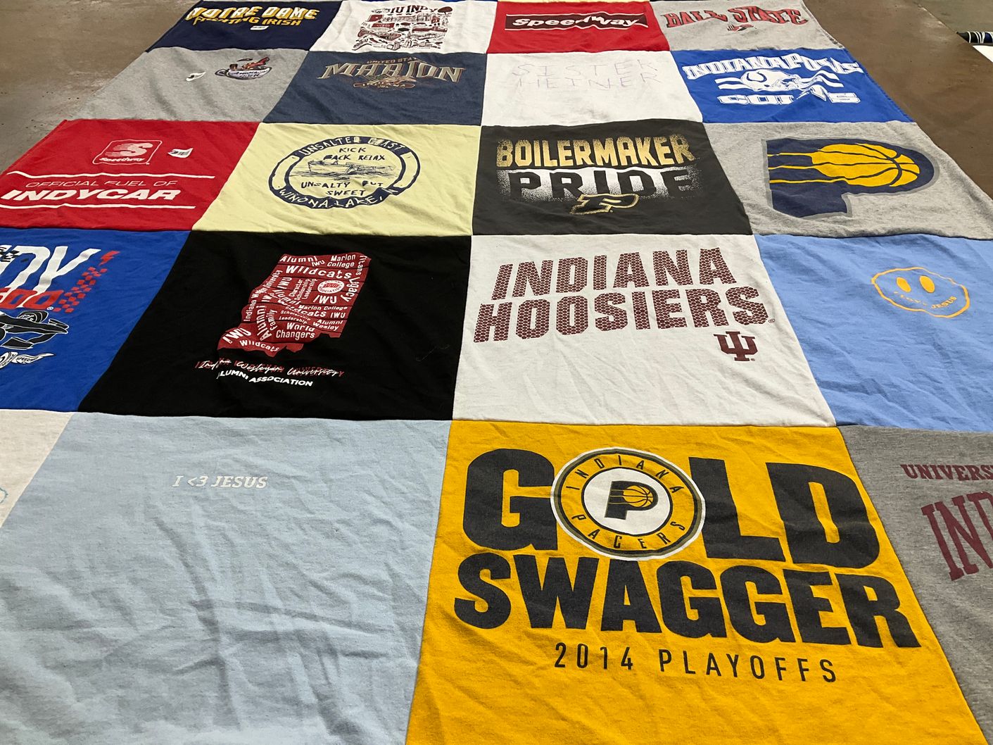 T-shirt quilt featuring indiana pacers by Kami  from CA
