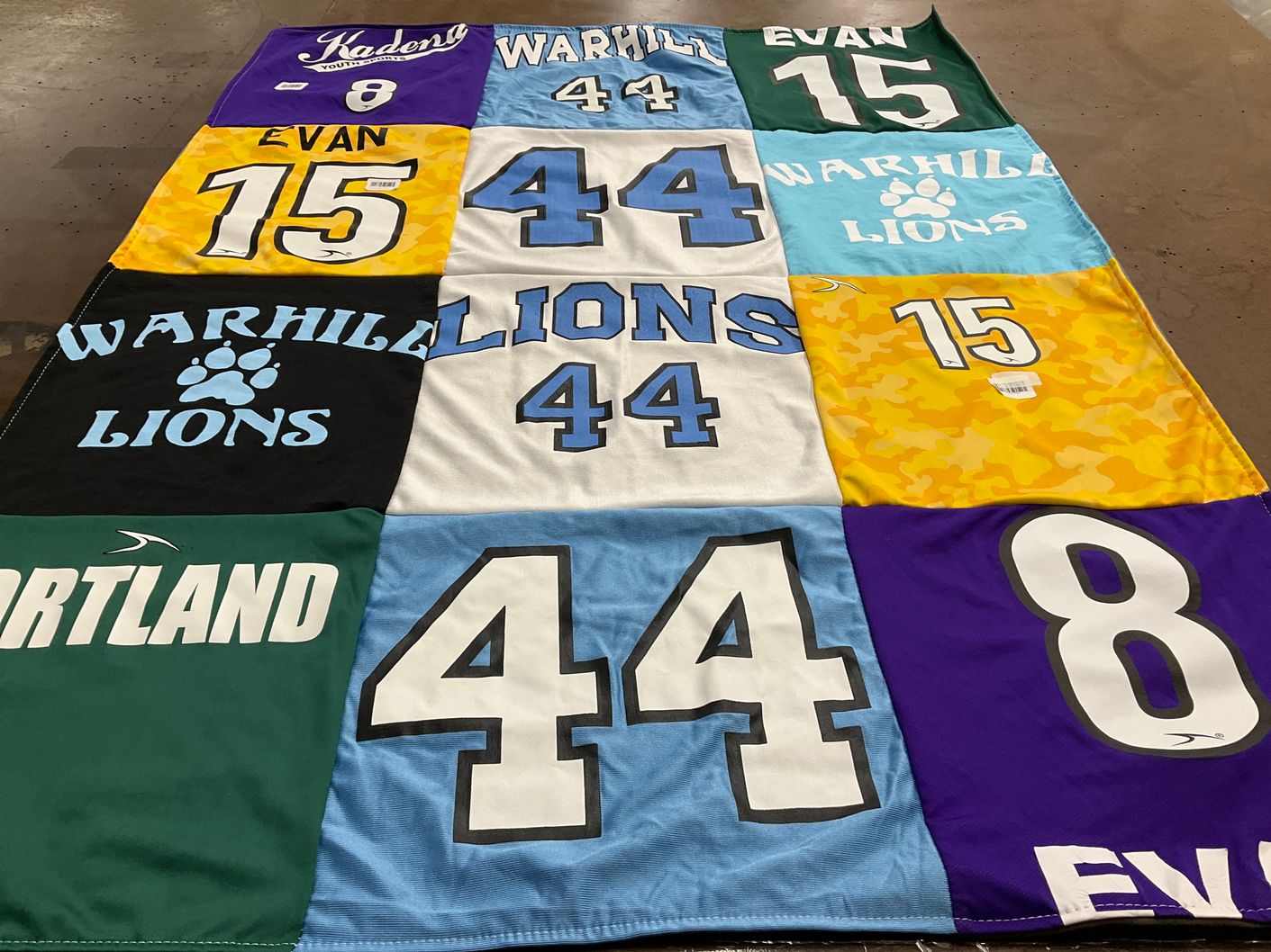T-shirt quilt from warhill high school by Stacey from VA