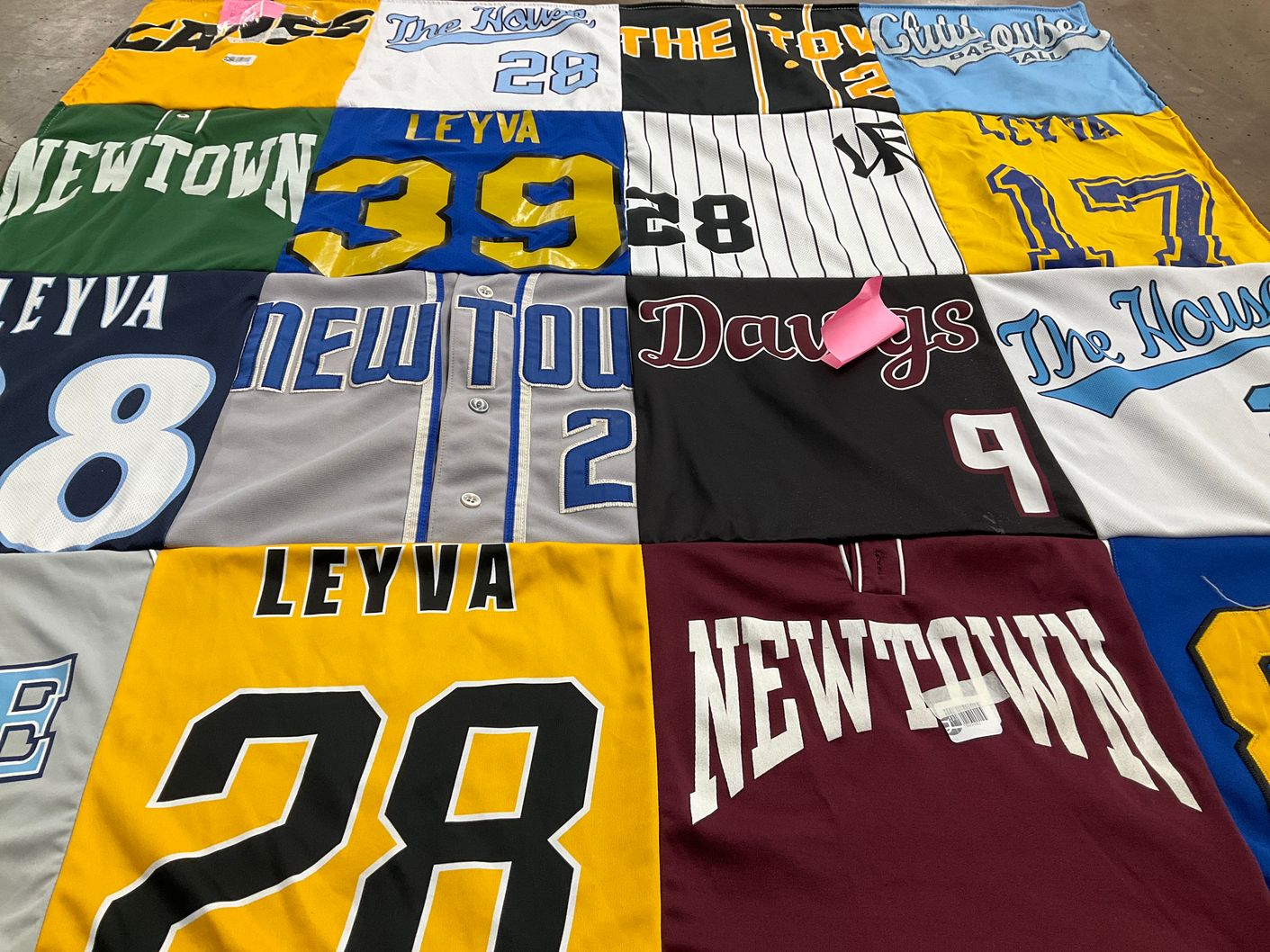 T-shirt quilt from newtown high school by Melissa from CT