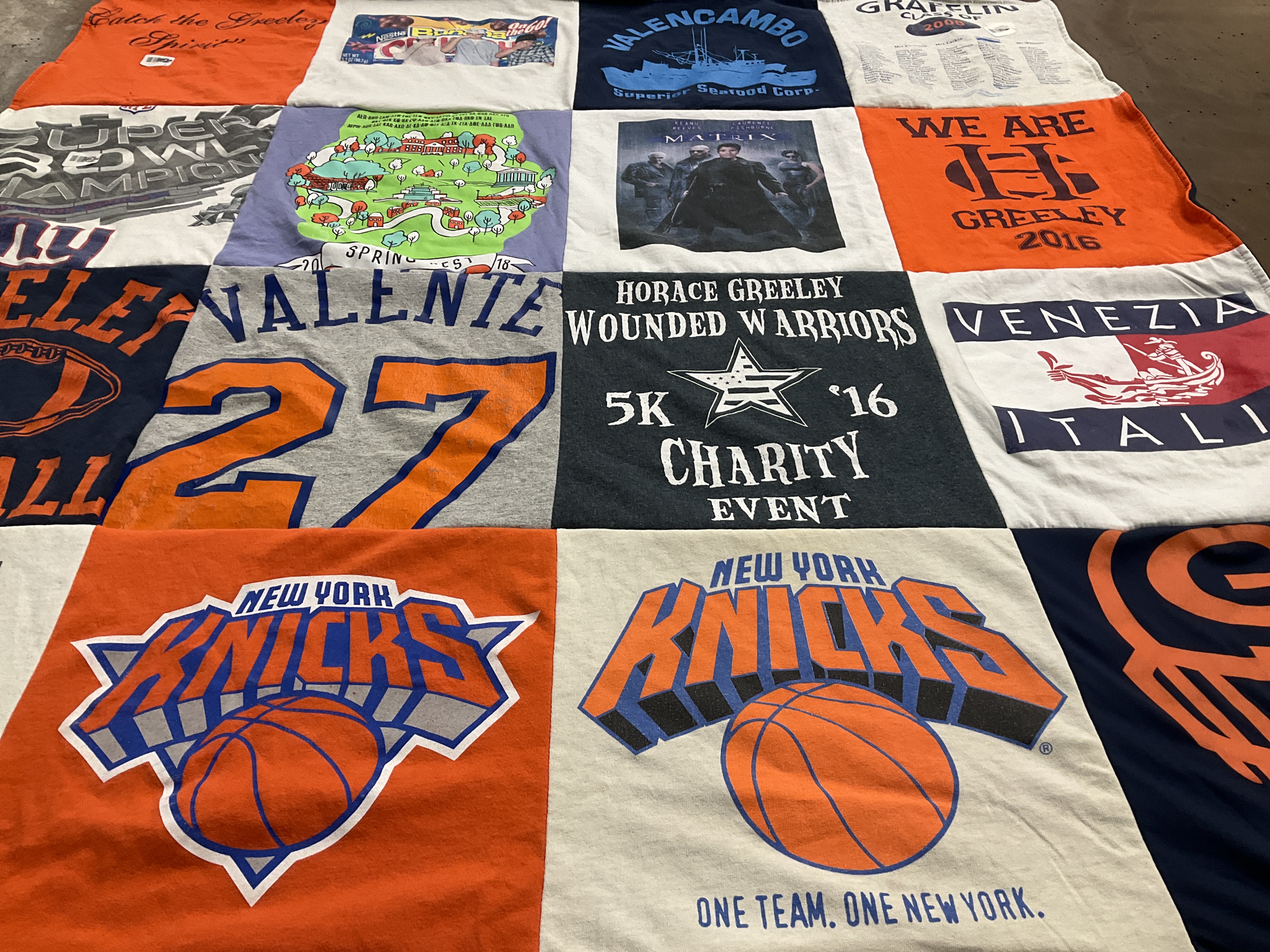 T-shirt quilt featuring new york knicks by Joy from NY