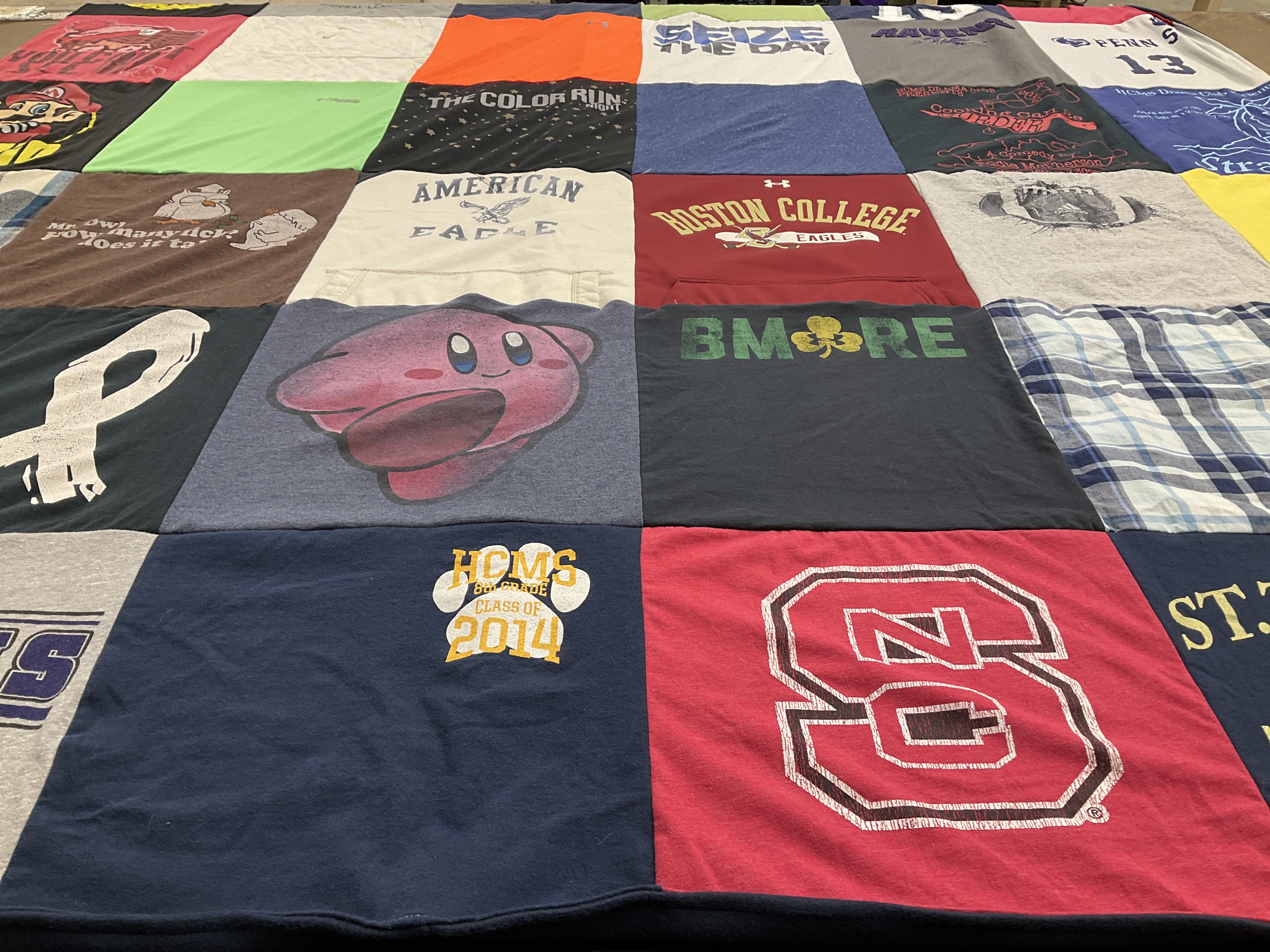 T-shirt quilt featuring north carolina state university by Jodi from MD