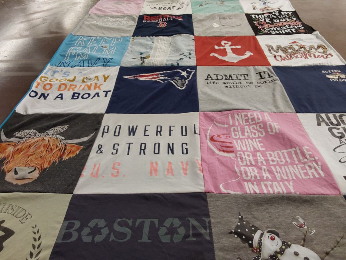 T-shirt quilt featuring new england patriots by Sharon from FL