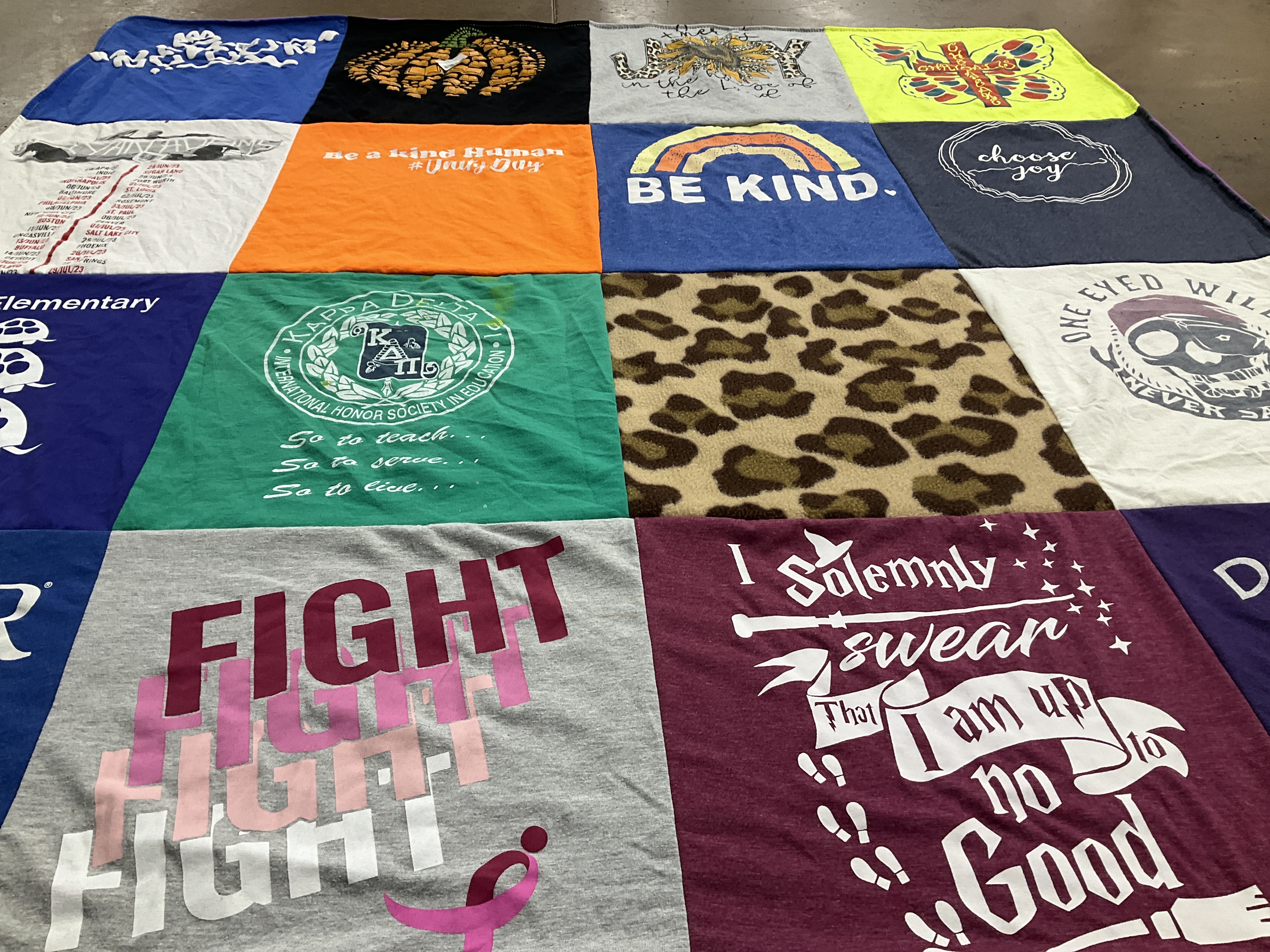 T-shirt quilt with teaching, service themes by Robert from MD