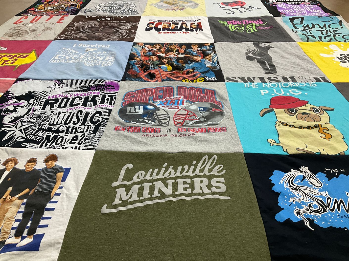 T-shirt quilt featuring new york giants by Patricia from CA
