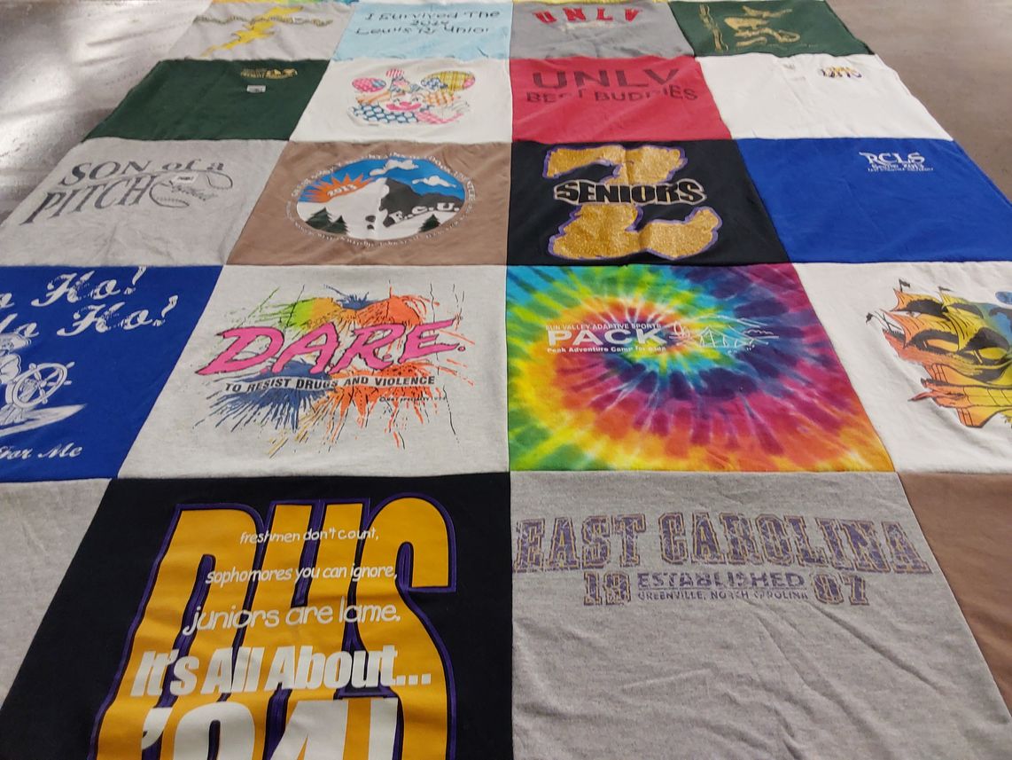 T-shirt quilt from university of nevada, las vegas, east carolina university by AMANDA from NV