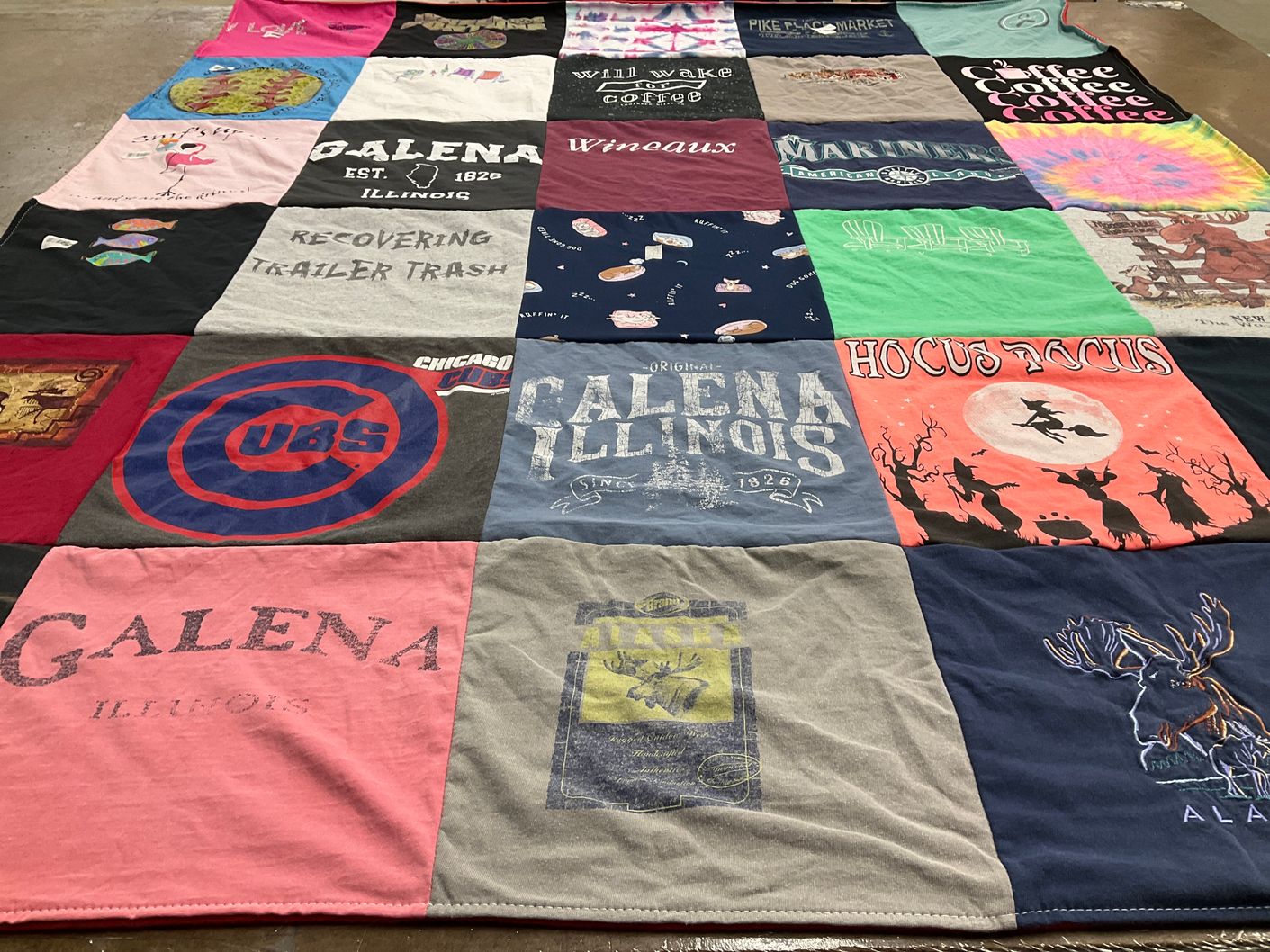 T-shirt quilt featuring chicago cubs by Julie from IL