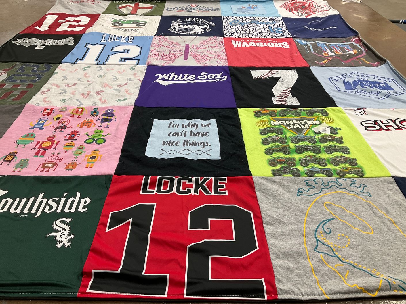 T-shirt quilt featuring chicago white sox, southside warriors by Kelly from IN