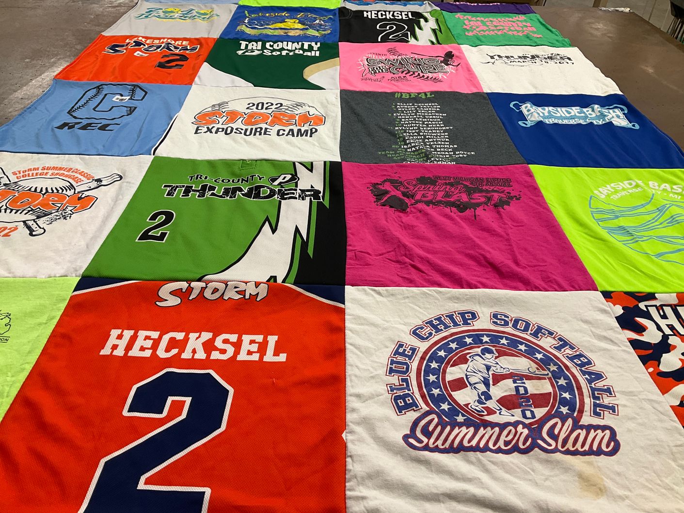 T-shirt quilt featuring storm, tri-county thunder by Sarah from MI