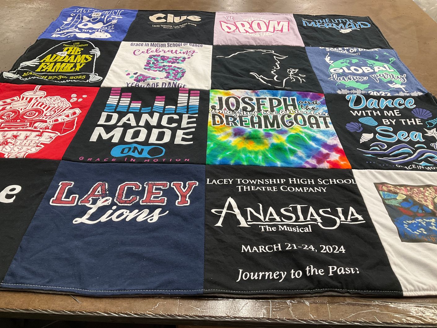 T-shirt quilt from lacey township high school by Sharon from NJ