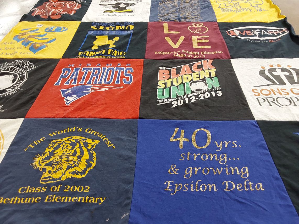 T-shirt quilt featuring miramar patriots by Phillip from FL
