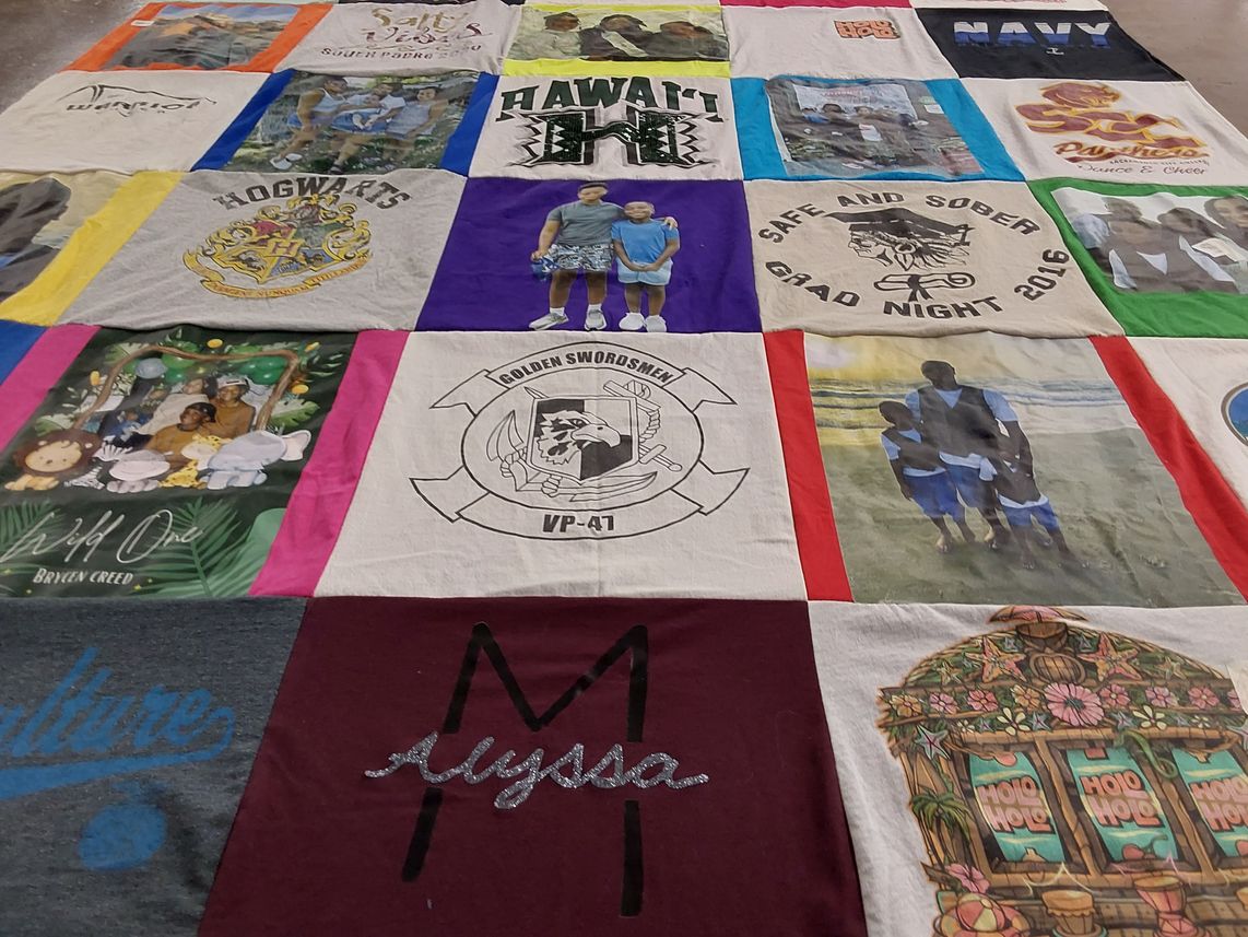 T-shirt quilt from hogwarts school by Maria from CA