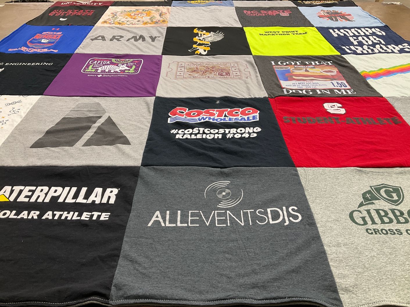 T-shirt quilt featuring gibbons cross country by Lauren from CA