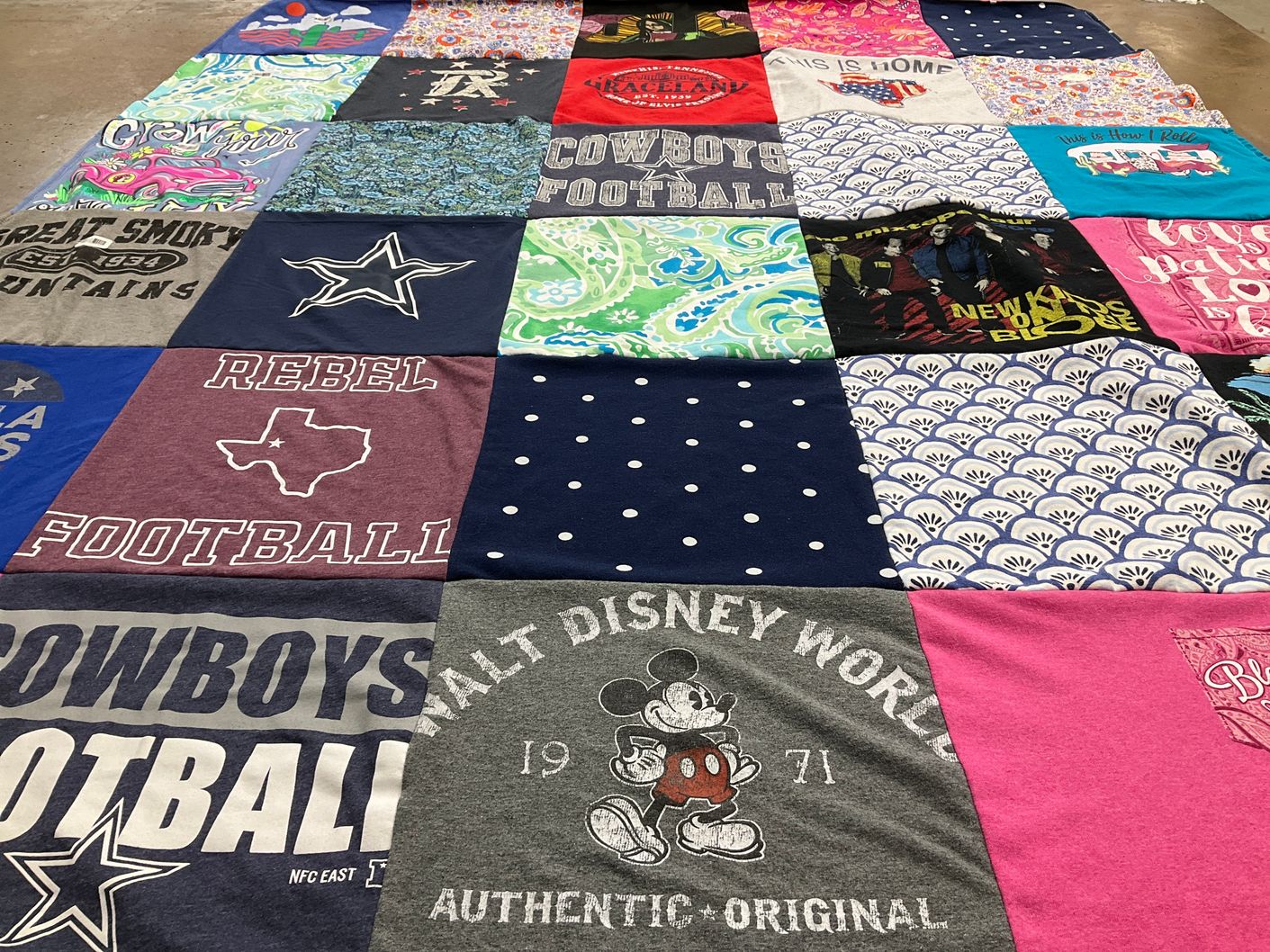 T-shirt quilt featuring dallas cowboys by jim from TX